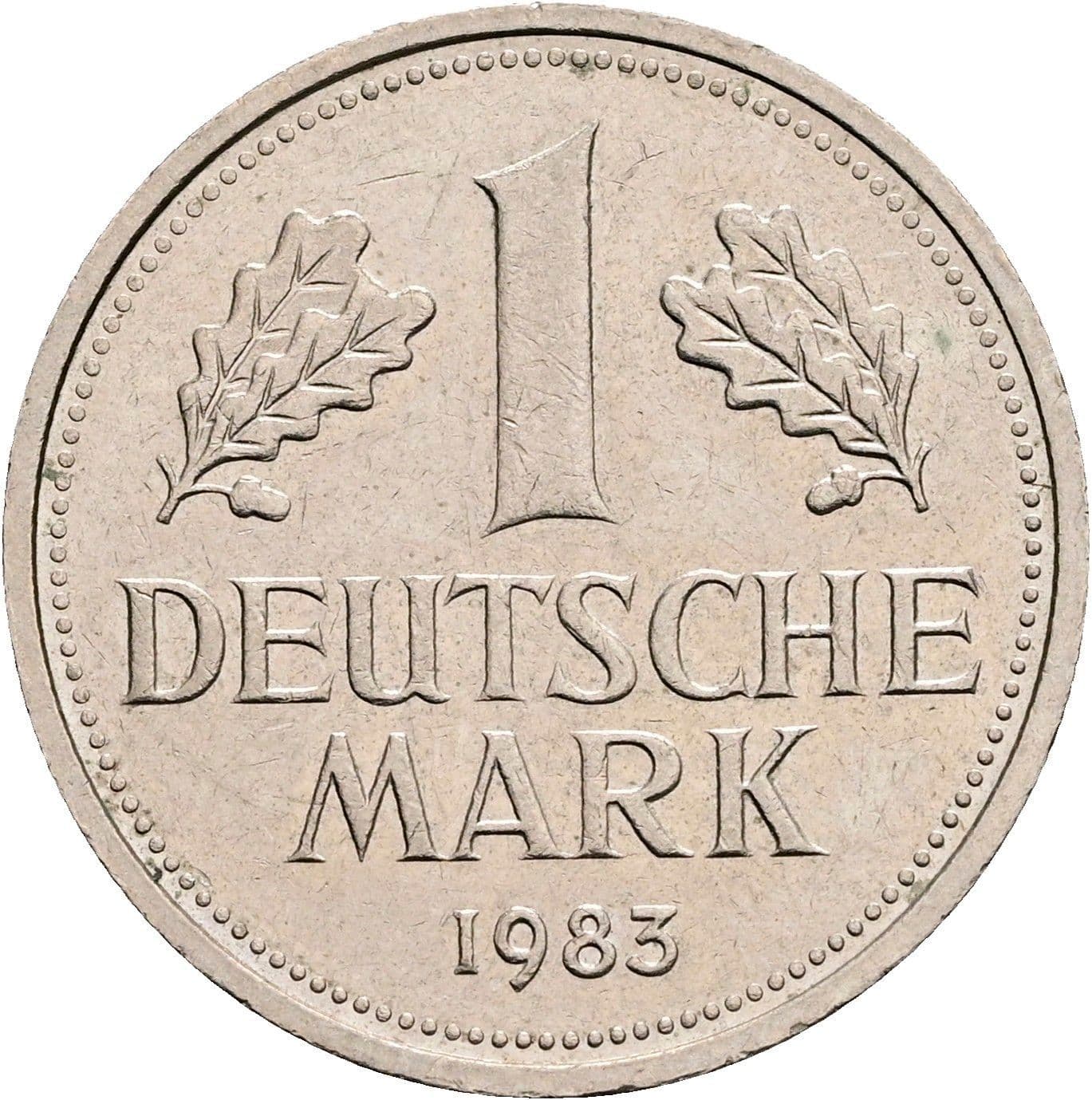 1 Deutsche Mark 1983 F – Vorderseite