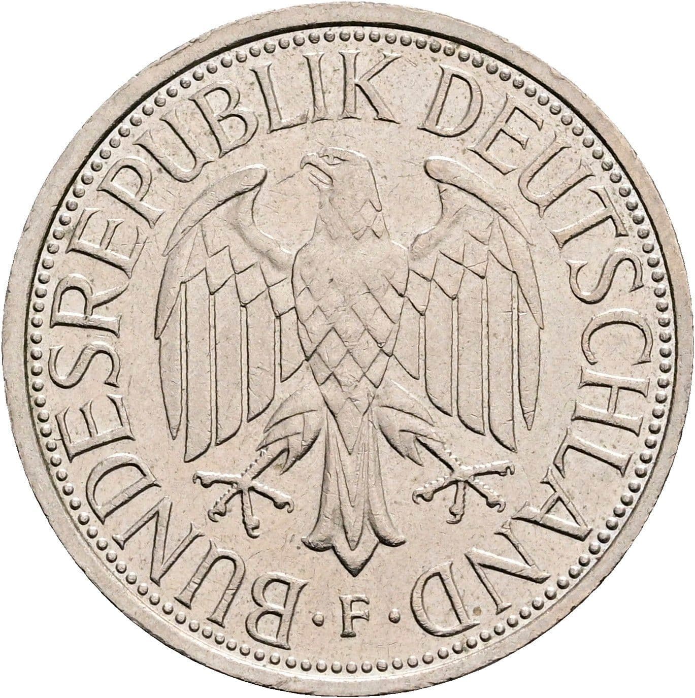 1 Deutsche Mark 1983 F – Rückseite