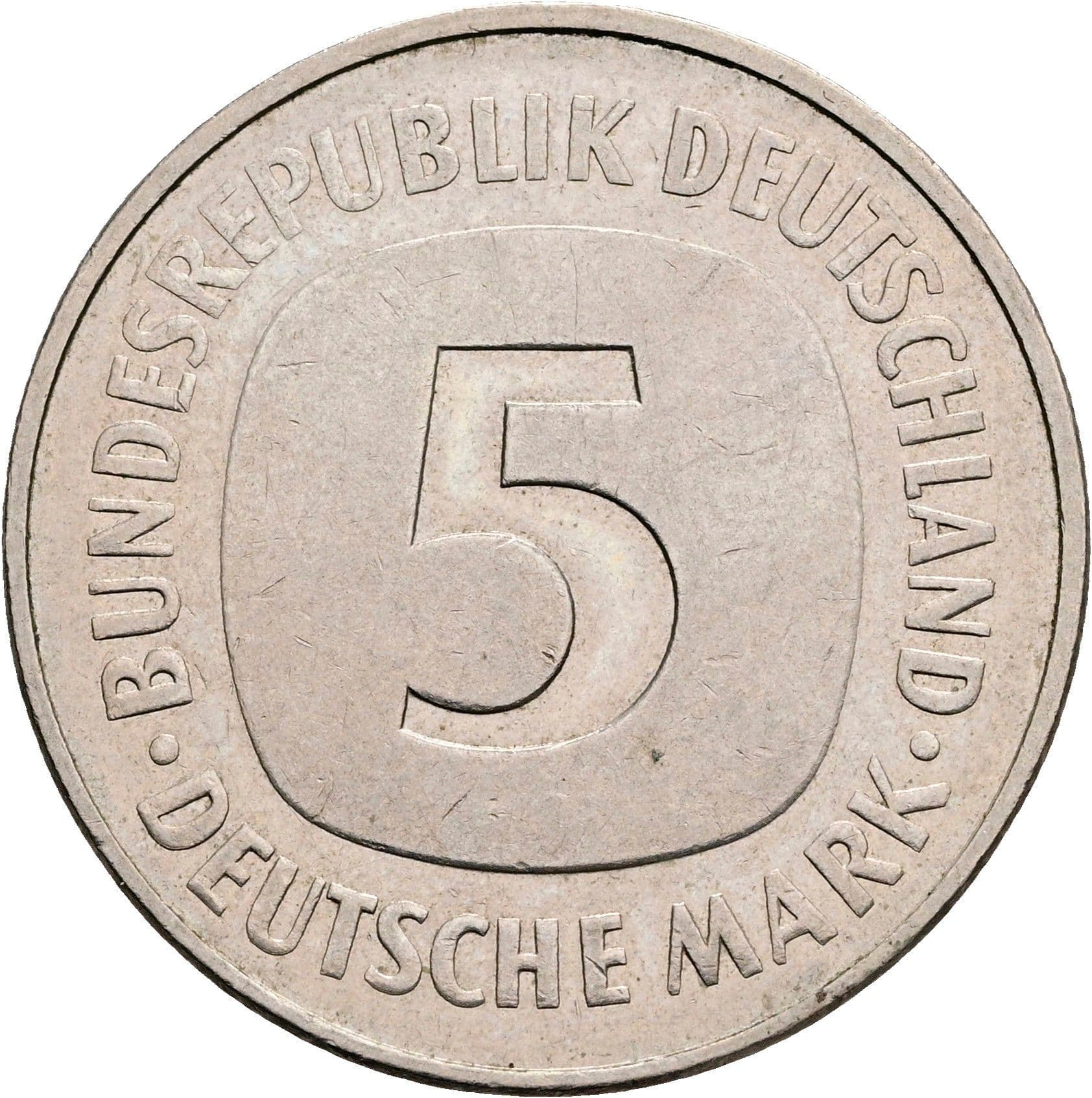 5 Deutsche Mark 1978 J – Vorderseite