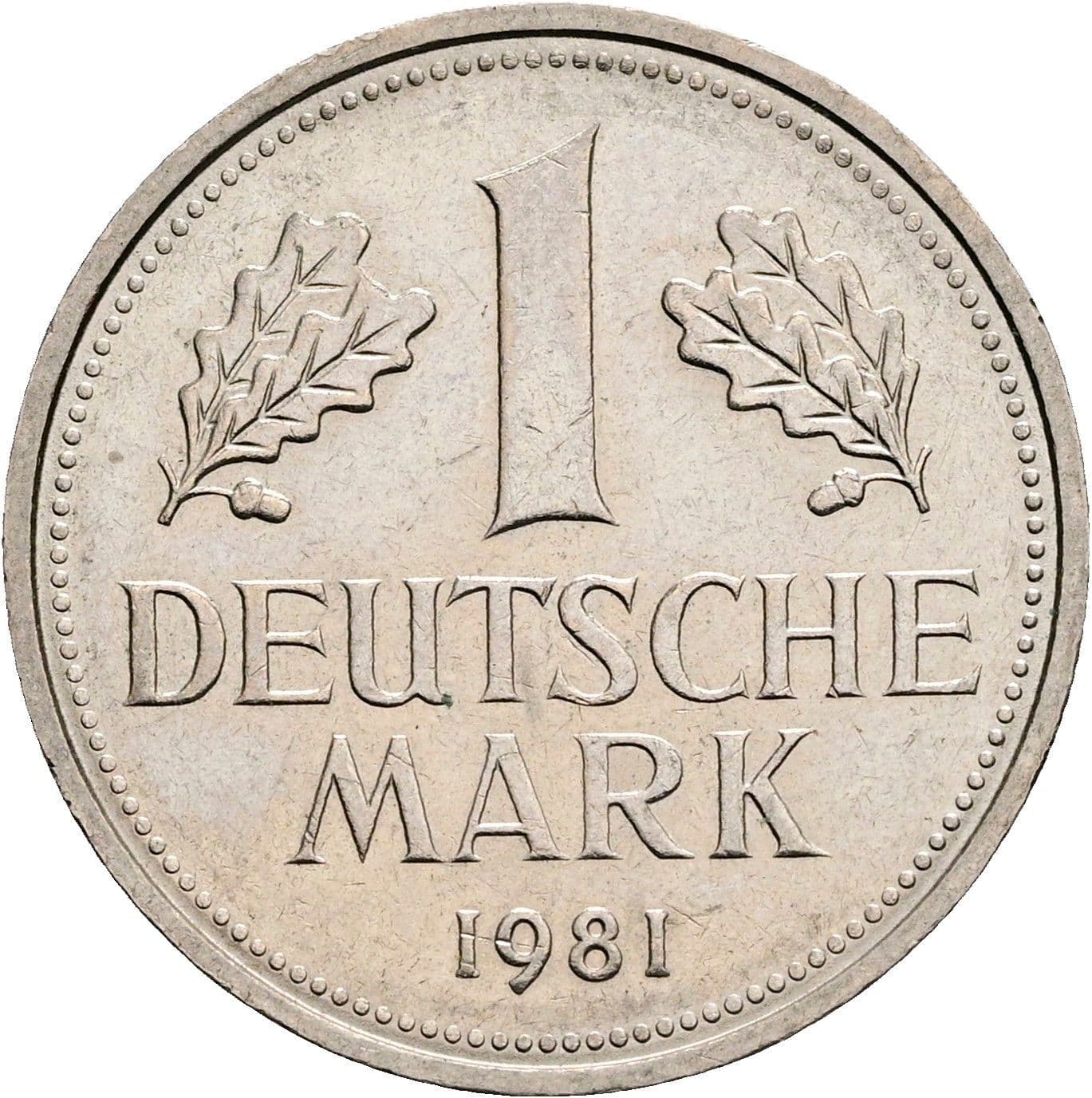 1 Deutsche Mark 1981 F – Vorderseite
