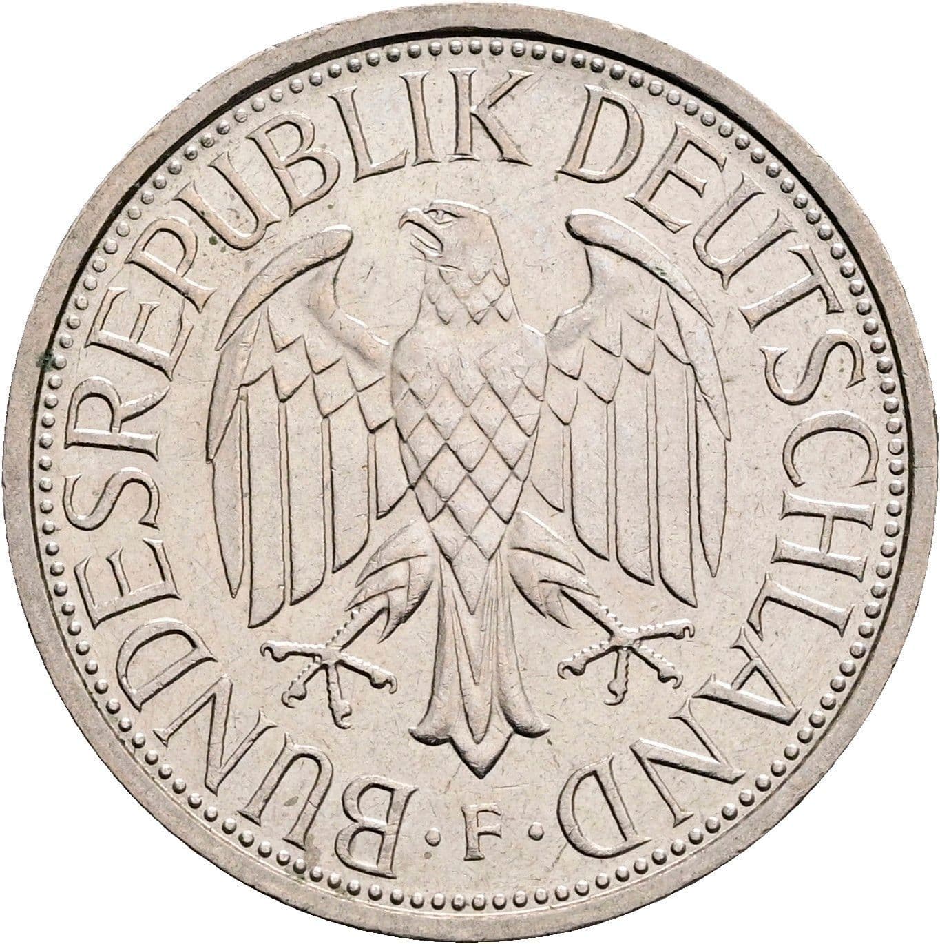 1 Deutsche Mark 1981 F – Rückseite