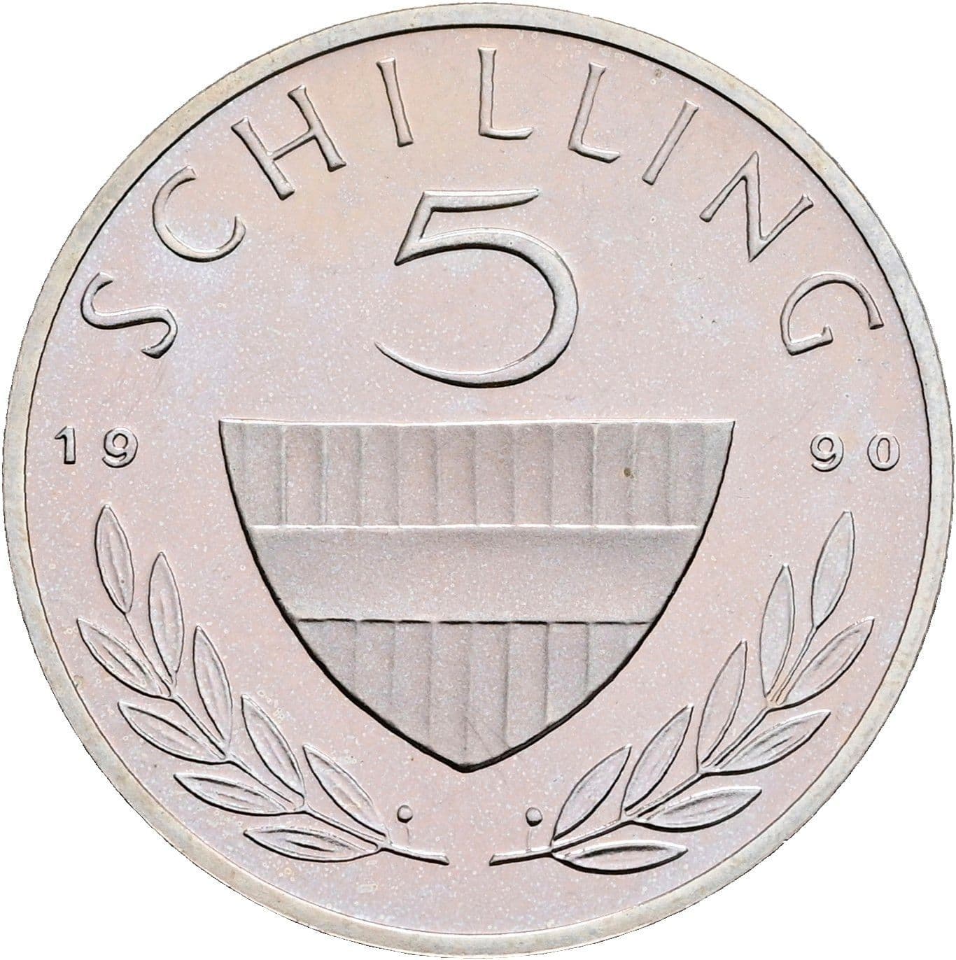 5 Schilling 1990 – Vorderseite