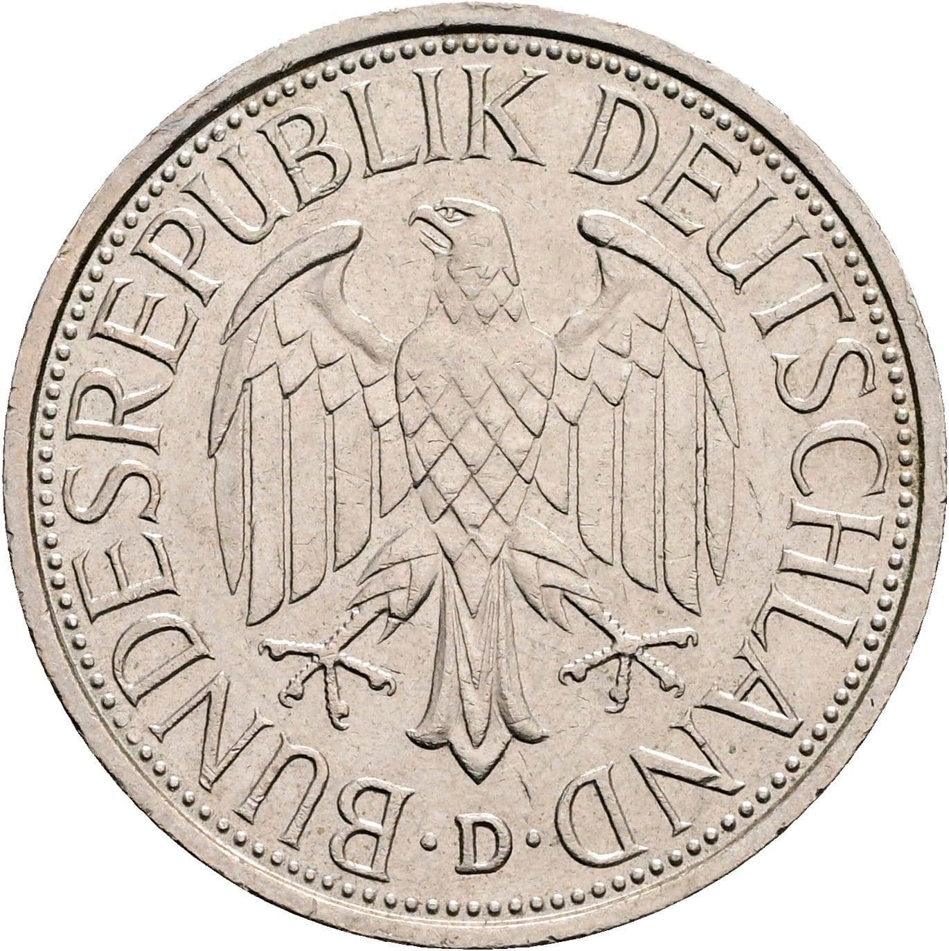 1 Deutsche Mark 1983 D – Rückseite