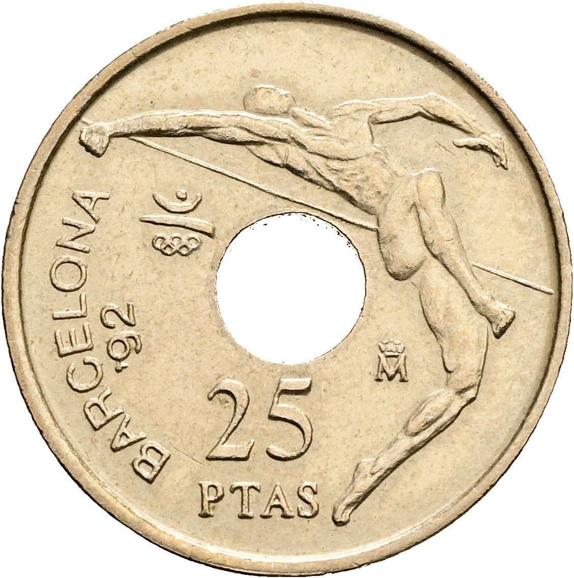 25 Pesetas 1990 – Rückseite