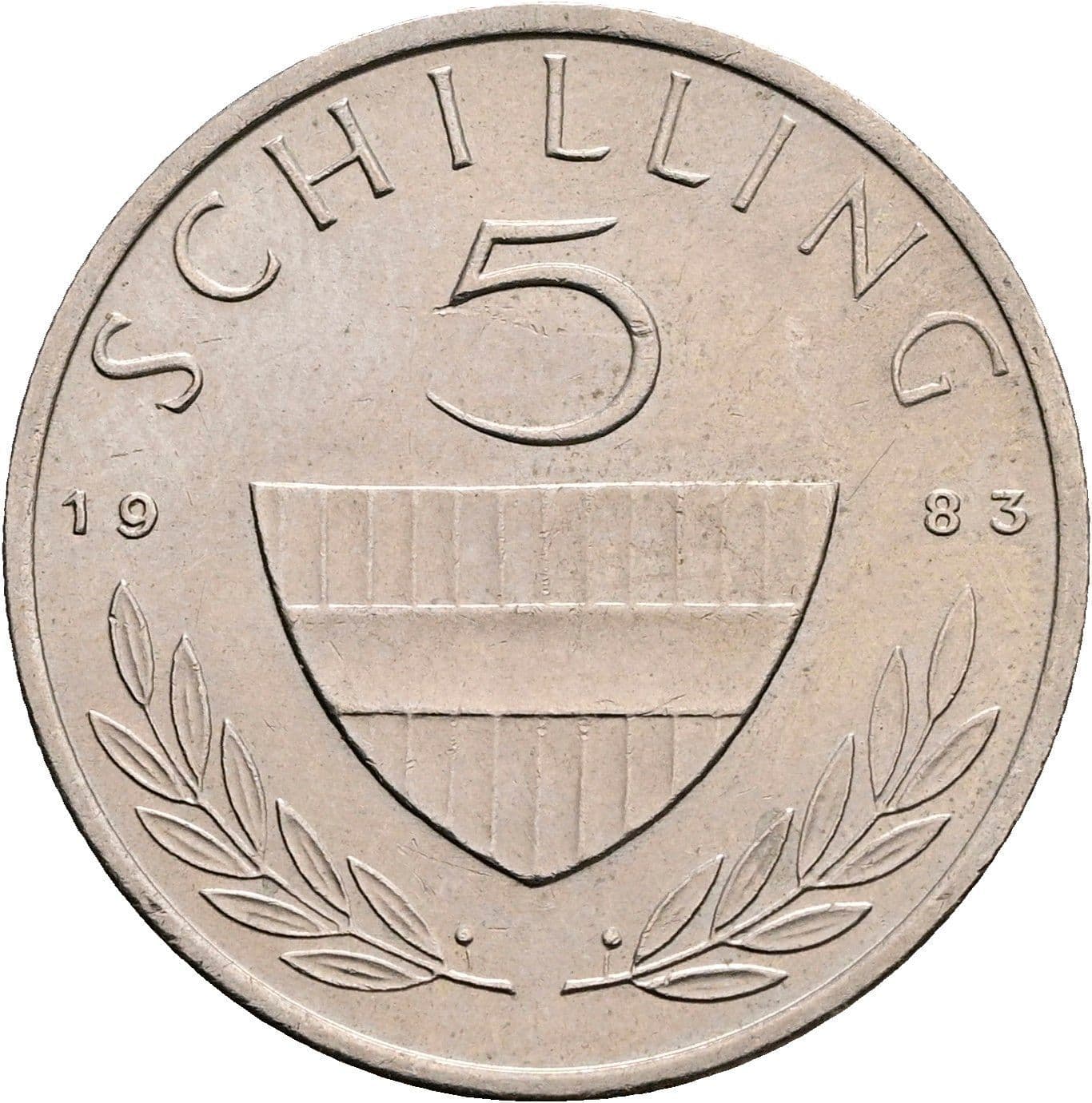 5 Schilling 1983 – Vorderseite