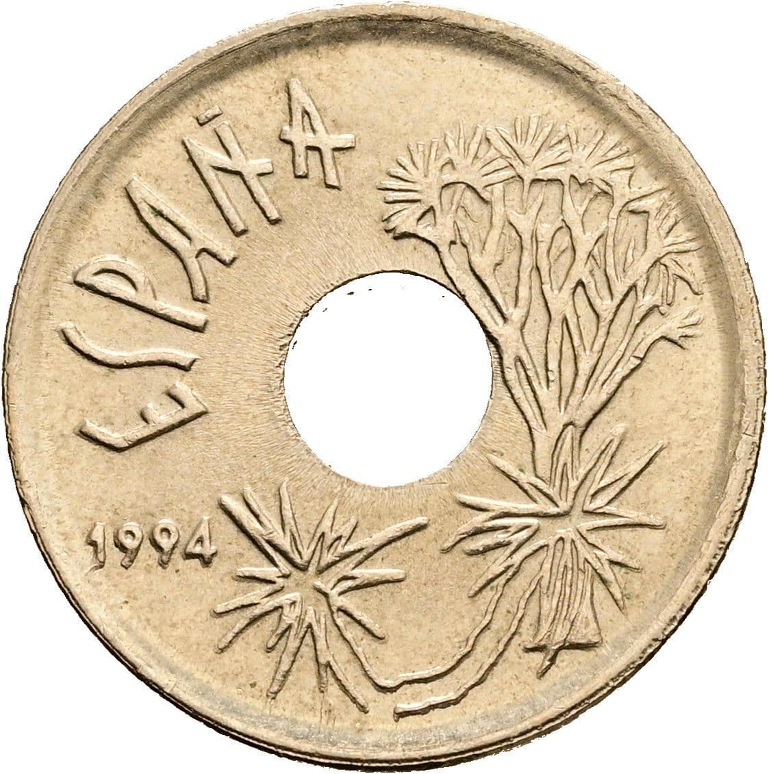 25 Pesetas 1994 – Rückseite