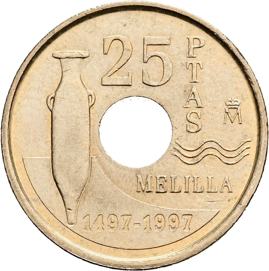 25 Pesetas 1997 – Rückseite