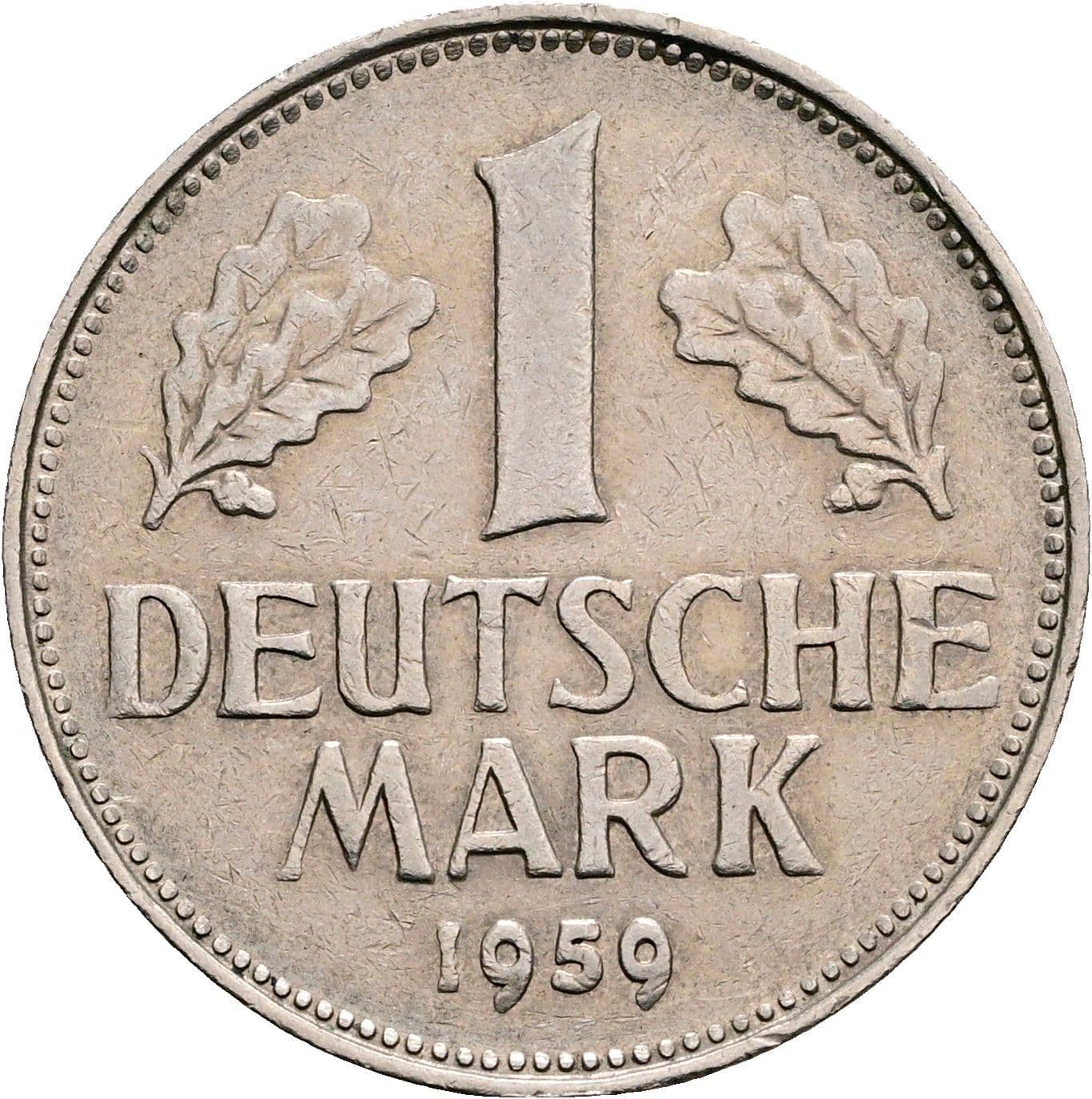 1 Deutsche Mark 1959 G – Vorderseite