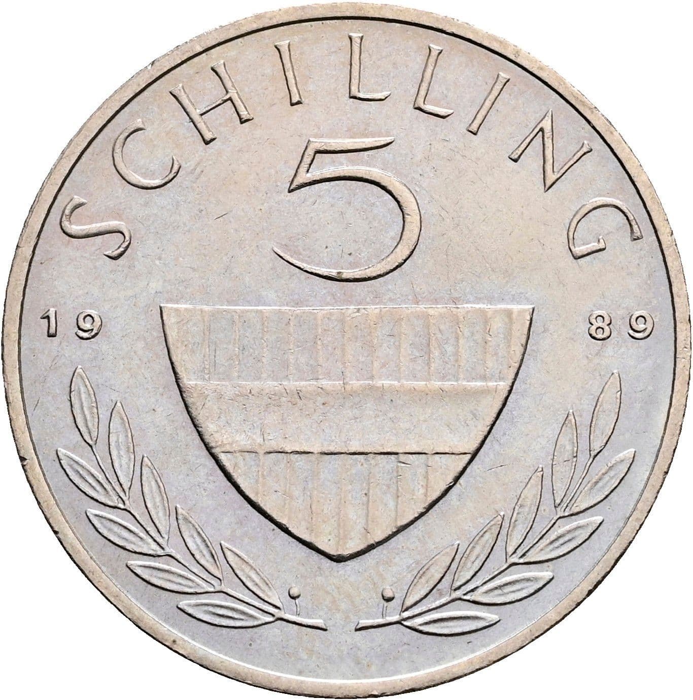5 Schilling 1989 – Vorderseite