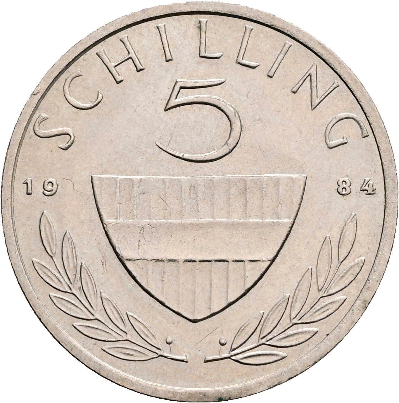 5 Schilling 1984 – Vorderseite