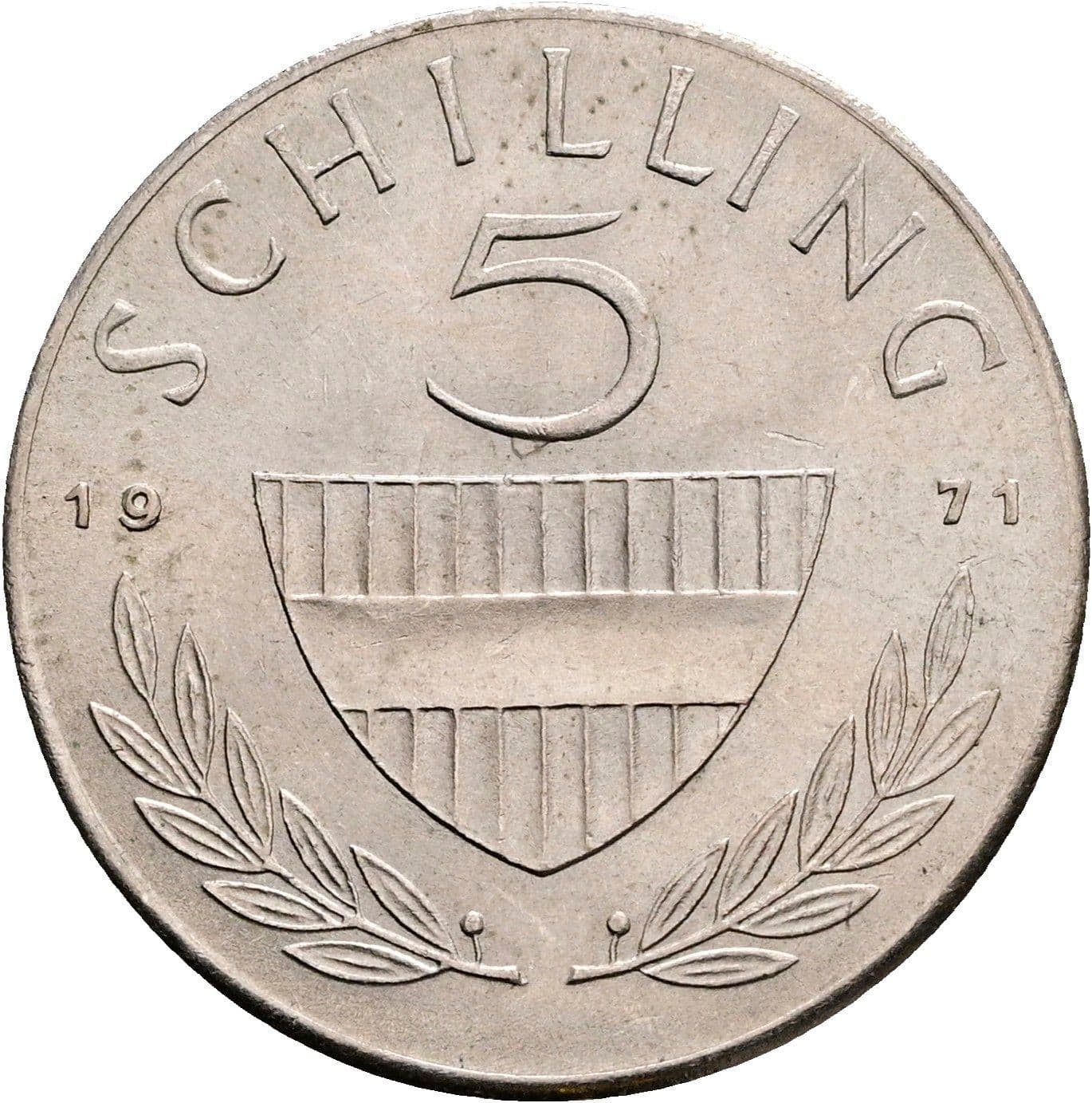 5 Schilling 1971 – Vorderseite