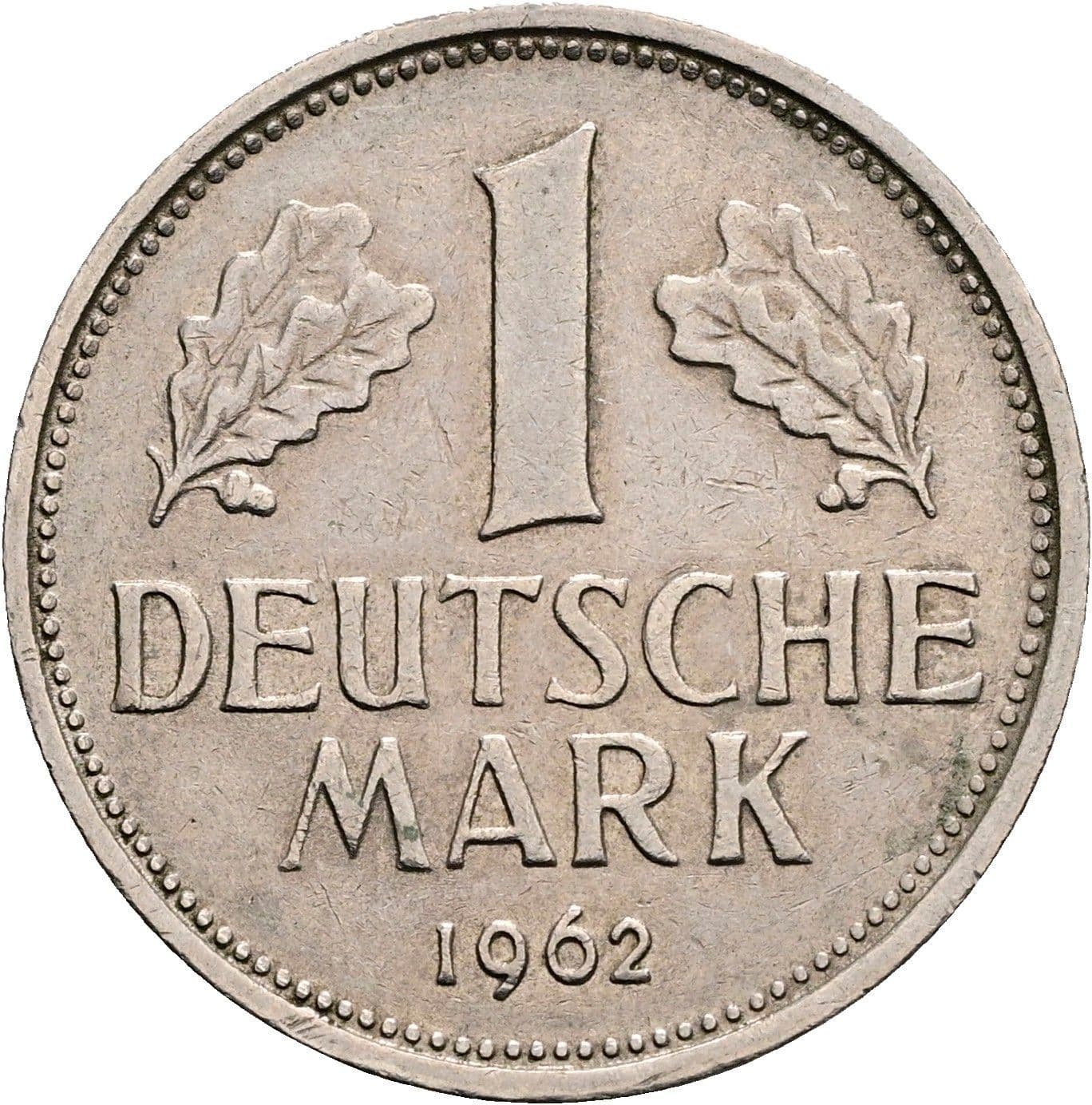 1 Deutsche Mark 1962 F – Vorderseite