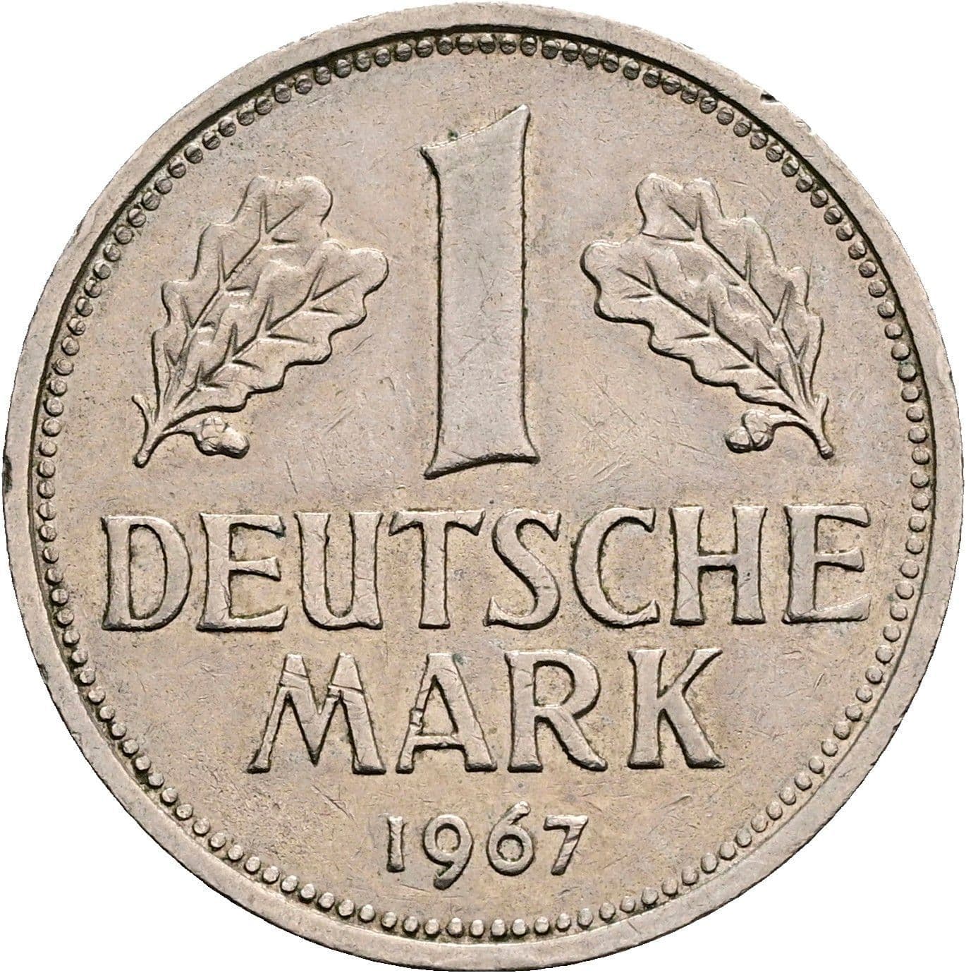 1 Deutsche Mark 1967 J – Vorderseite
