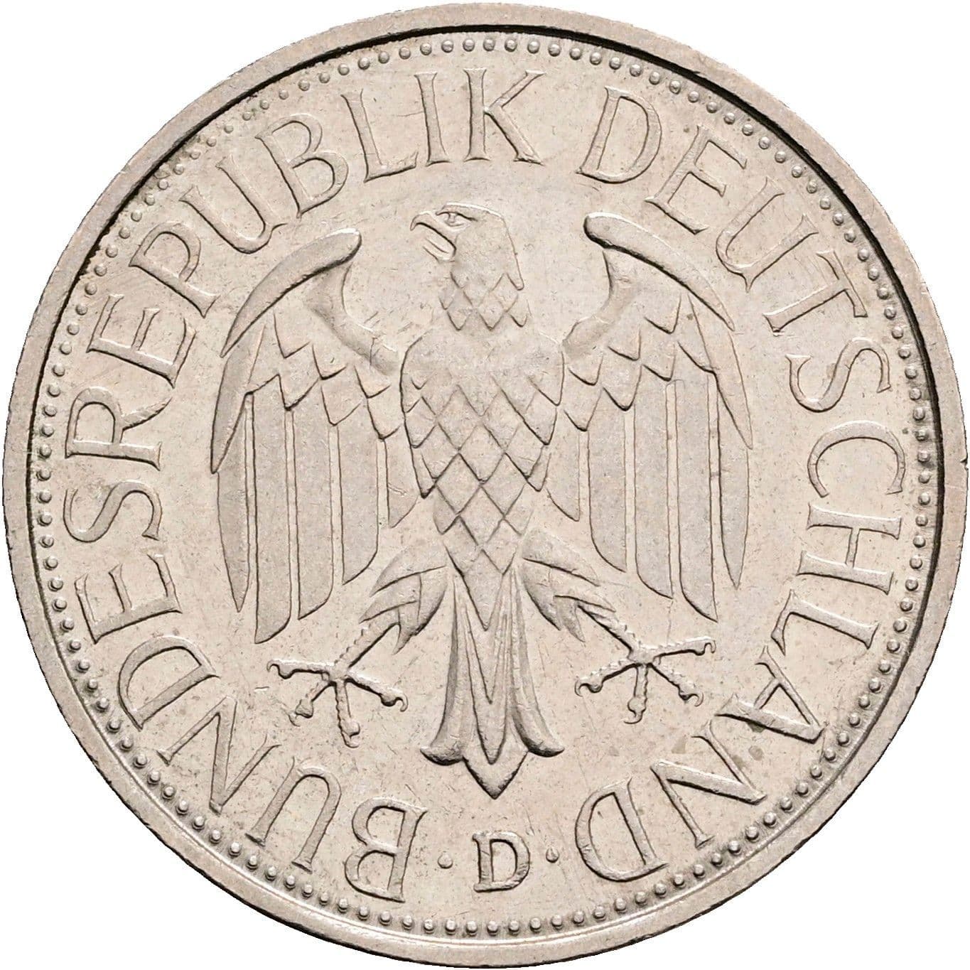 1 Deutsche Mark 1988 D – Rückseite
