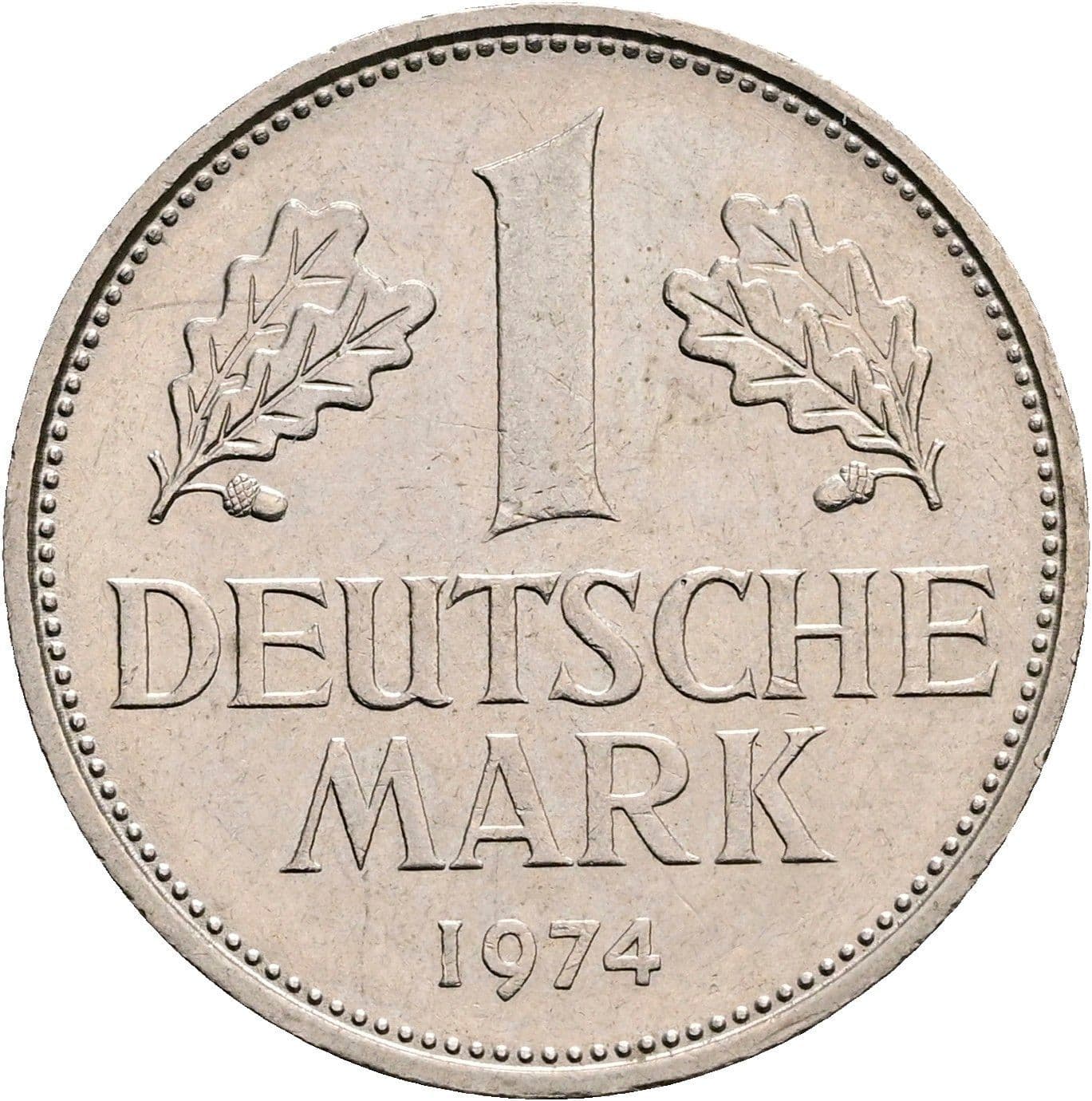 1 Deutsche Mark 1974 D – Vorderseite