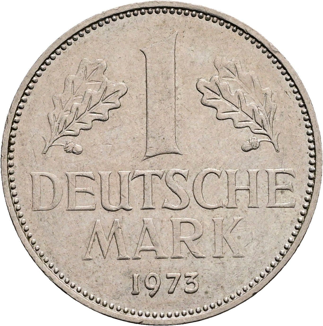 1 Deutsche Mark 1973 J – Vorderseite