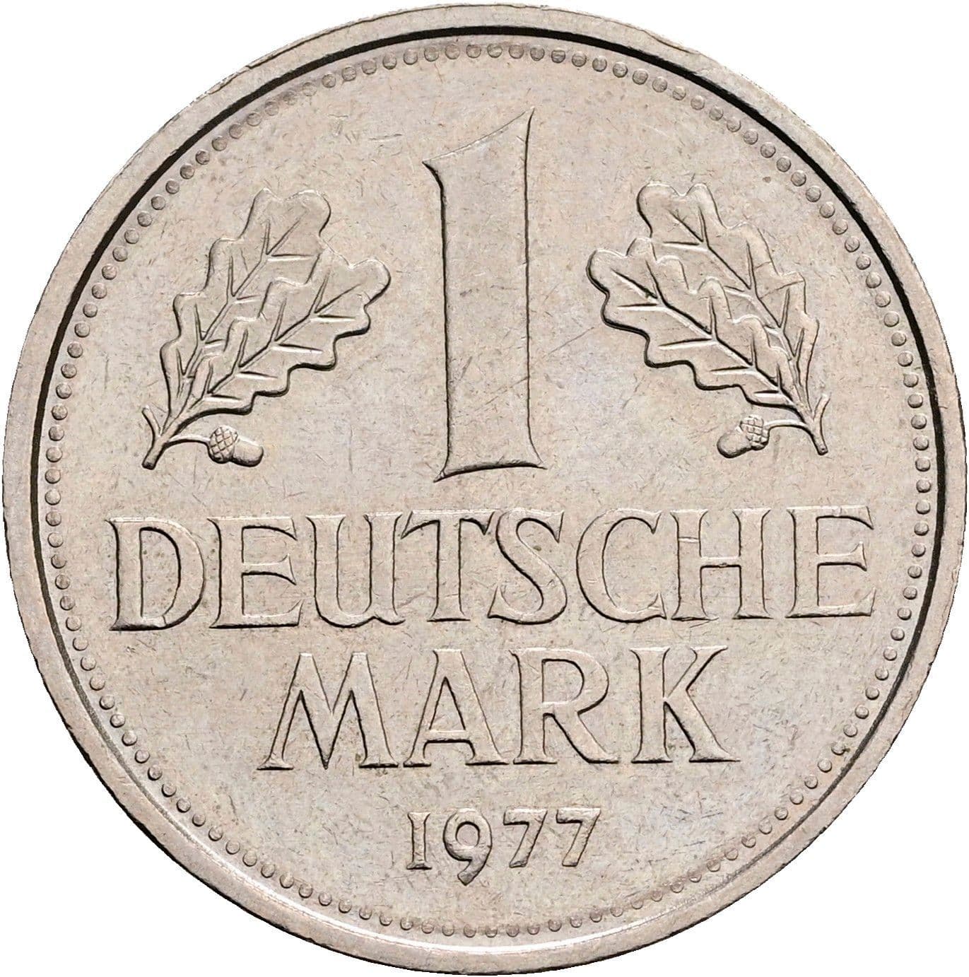 1 Deutsche Mark 1977 G – Vorderseite