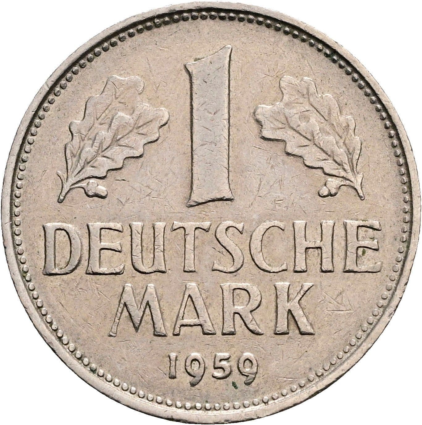 1 Deutsche Mark 1959 F – Vorderseite