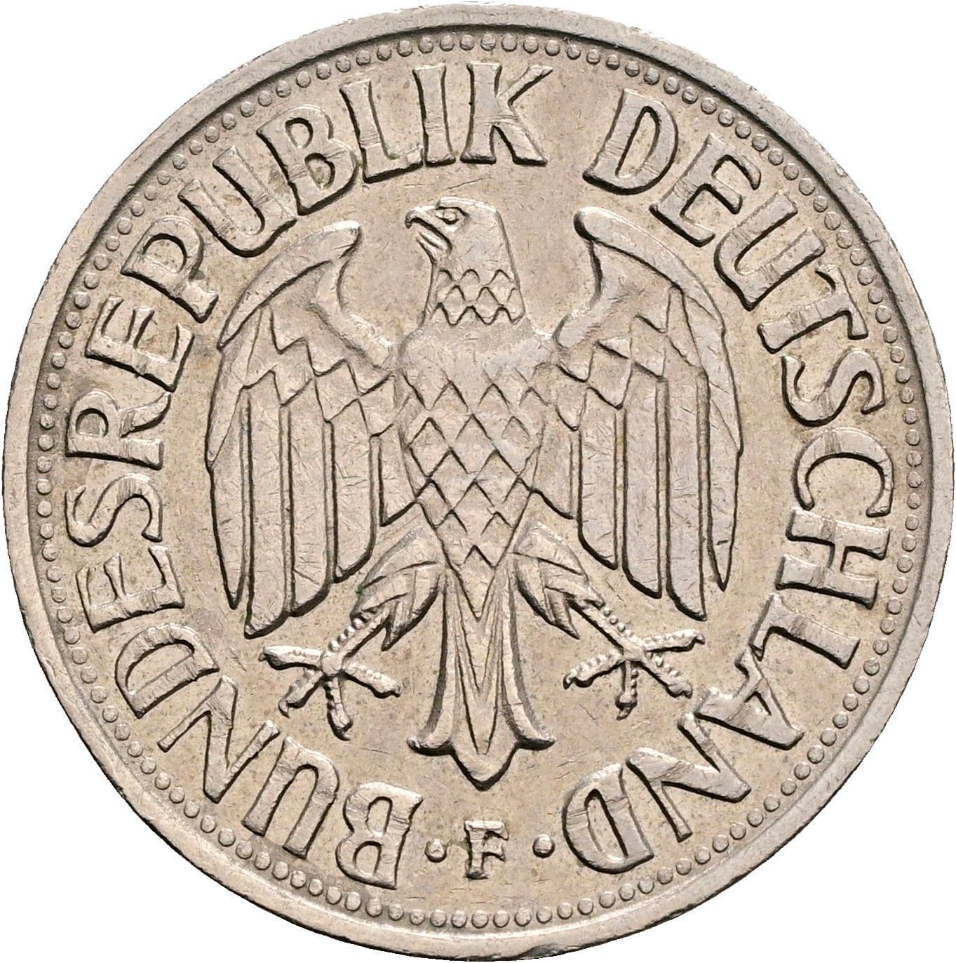1 Deutsche Mark 1959 F – Rückseite