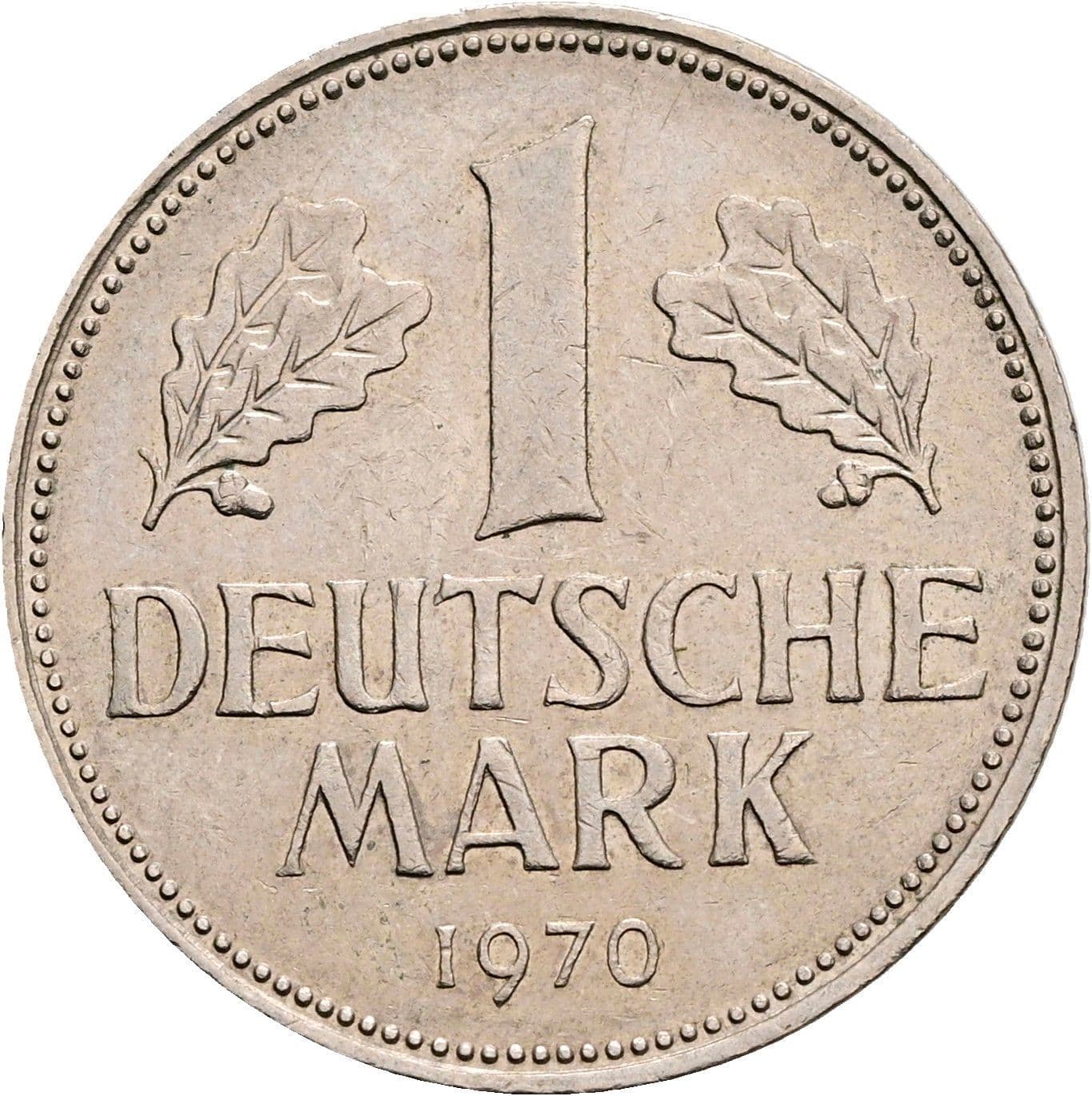 1 Deutsche Mark 1970 G – Vorderseite
