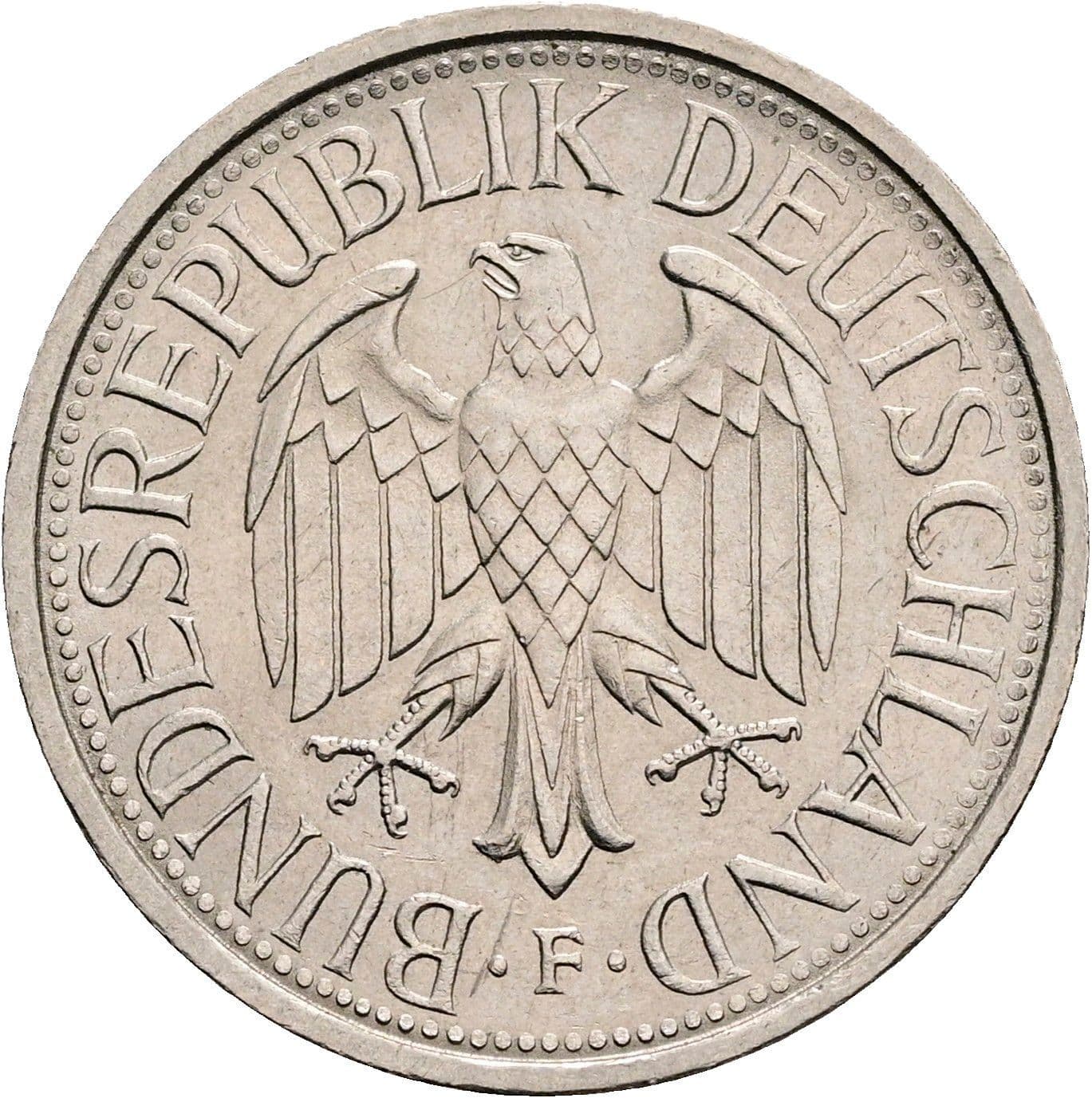 1 Deutsche Mark 1978 F – Rückseite