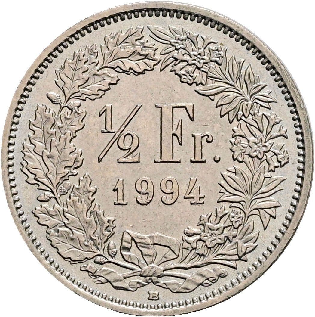 1/2 Franken 1994 B – Vorderseite