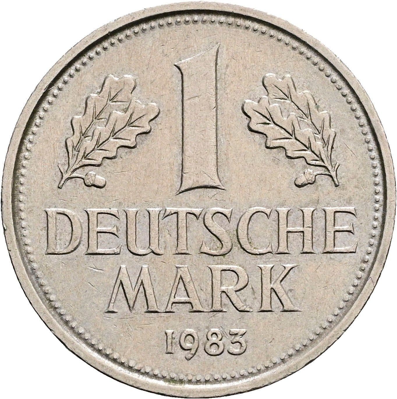 1 Deutsche Mark 1983 D – Vorderseite