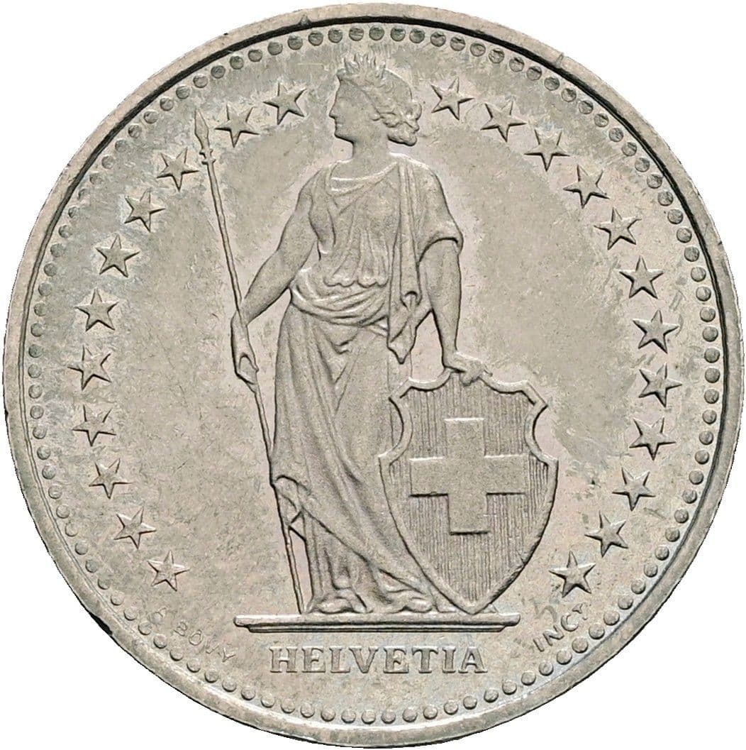 1/2 Franken 1991 B – Rückseite