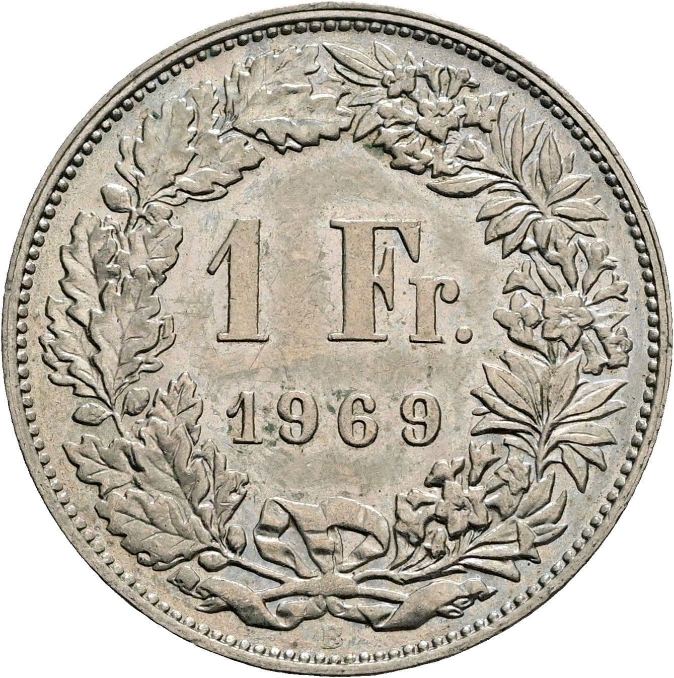 1 Franken 1969 B – Vorderseite