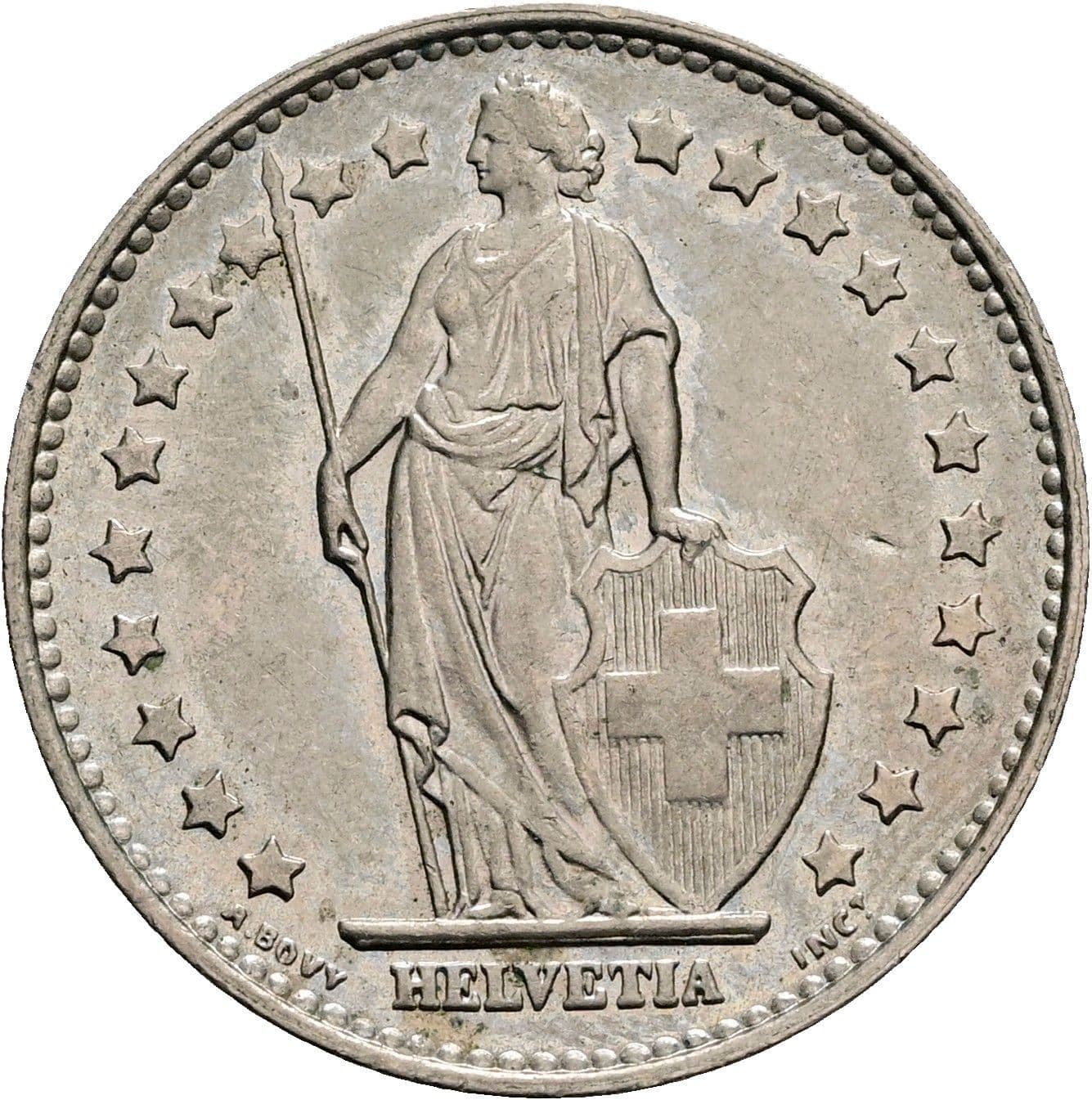 1 Franken 1969 B – Rückseite
