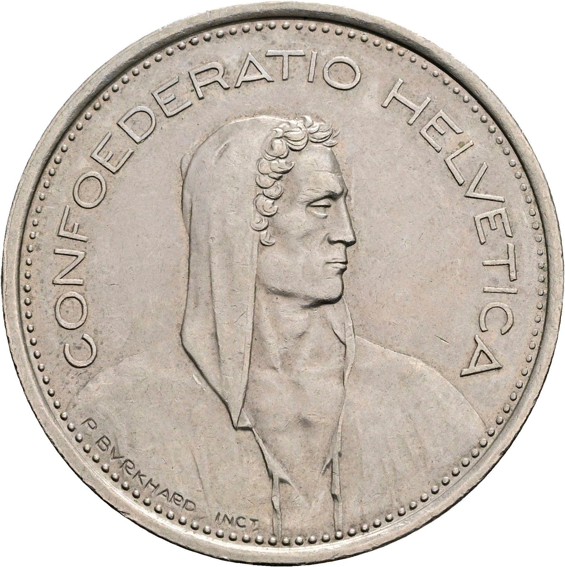 5 Franken 1976 – Vorderseite