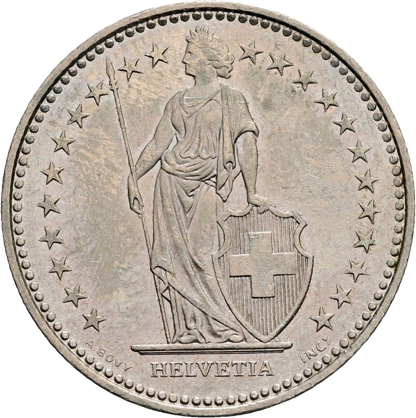 1 Franken 1989 B – Rückseite
