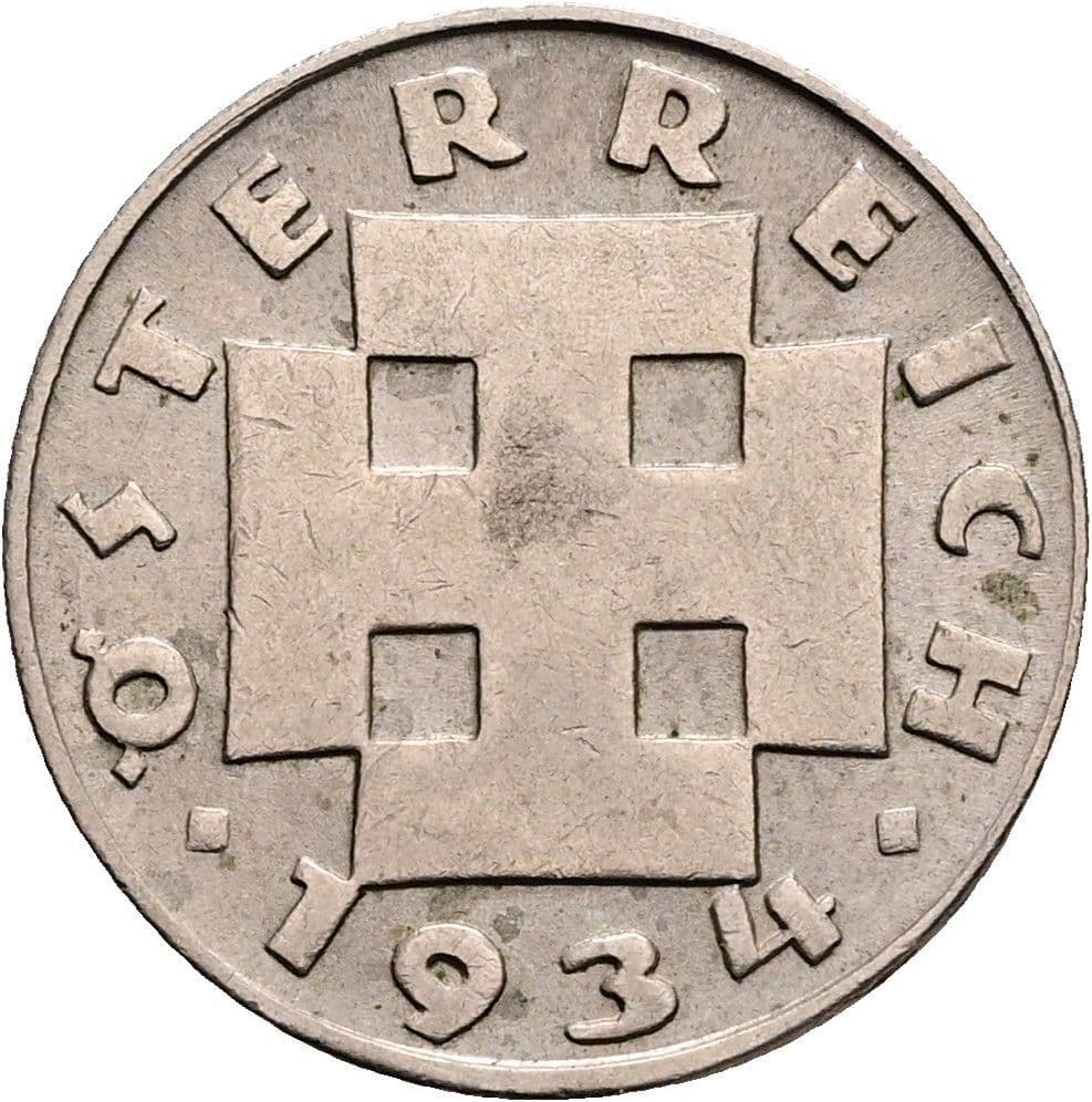 5 Groschen 1934 – Rückseite