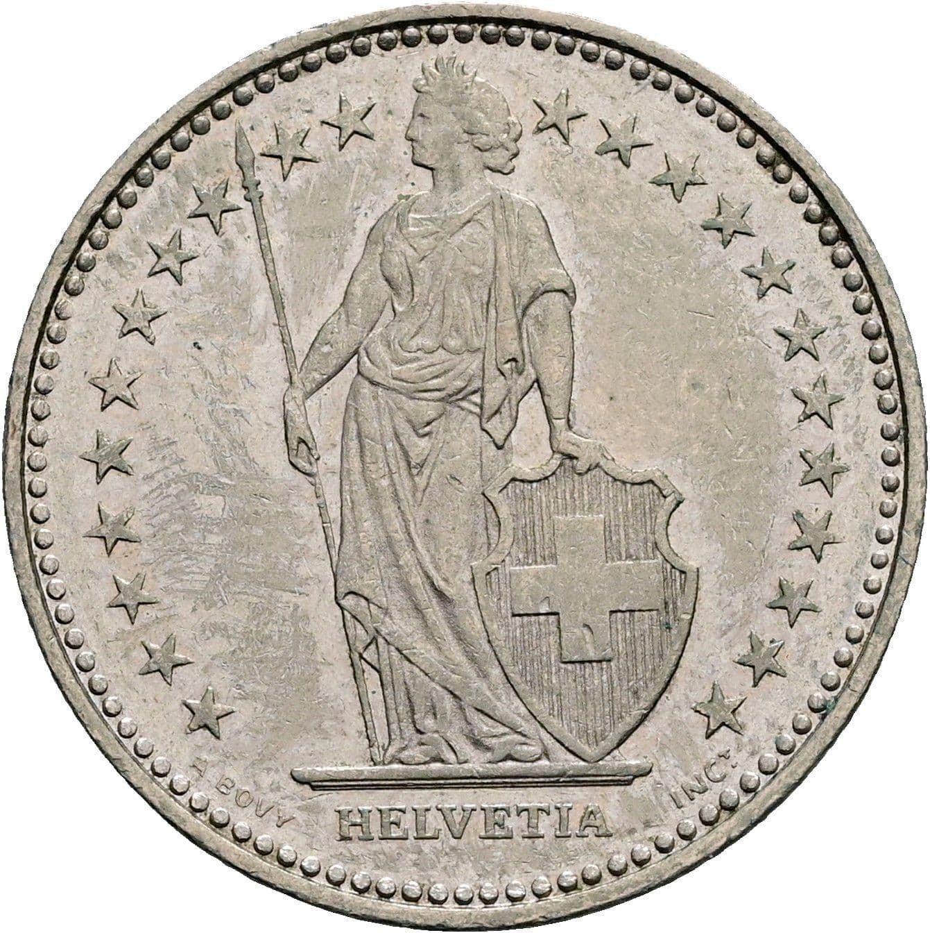 1 Franken 1988 B – Rückseite