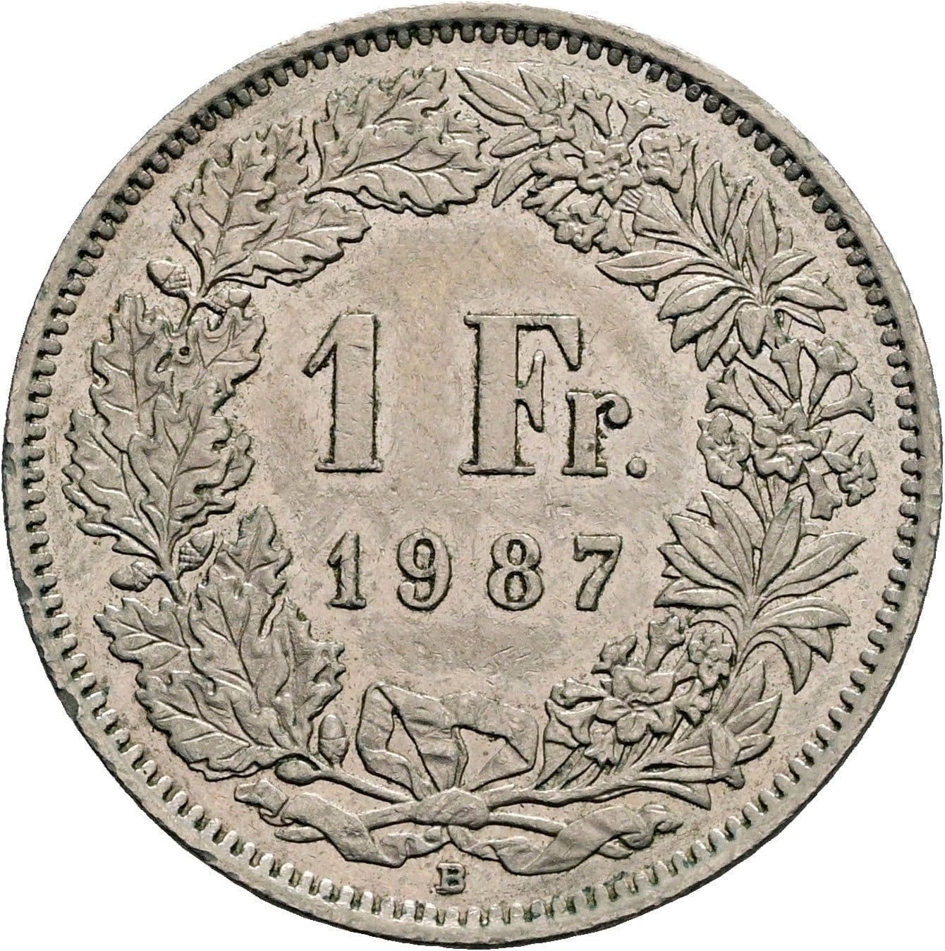 1 Franken 1987 B – Vorderseite