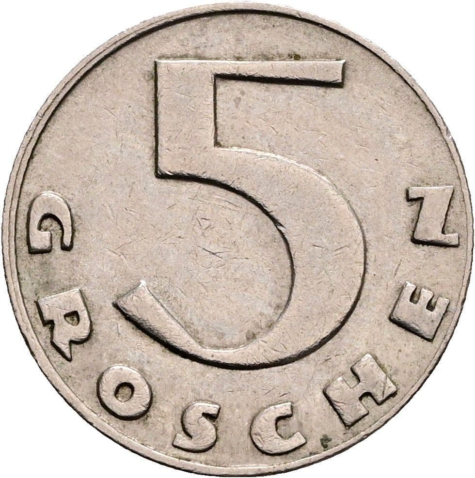5 Groschen 1934 – Vorderseite
