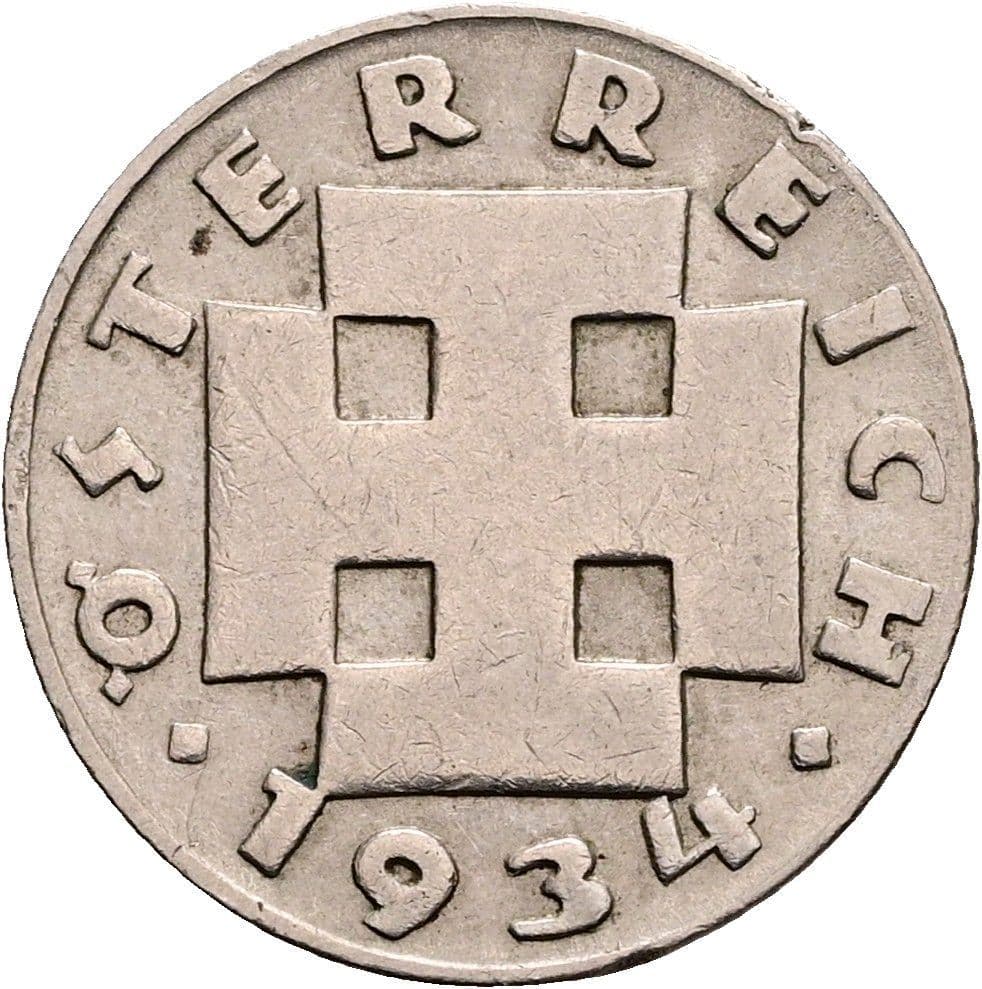 5 Groschen 1934 – Rückseite