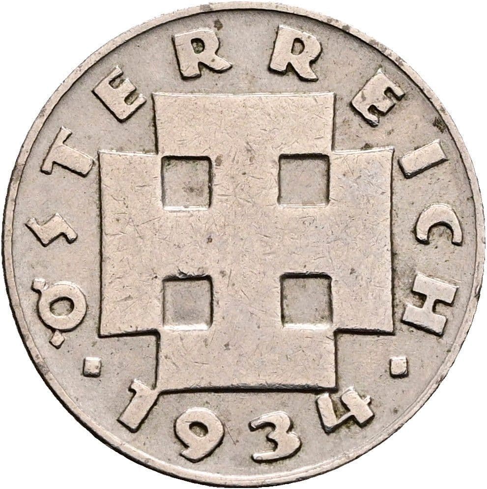 5 Groschen 1934 – Rückseite