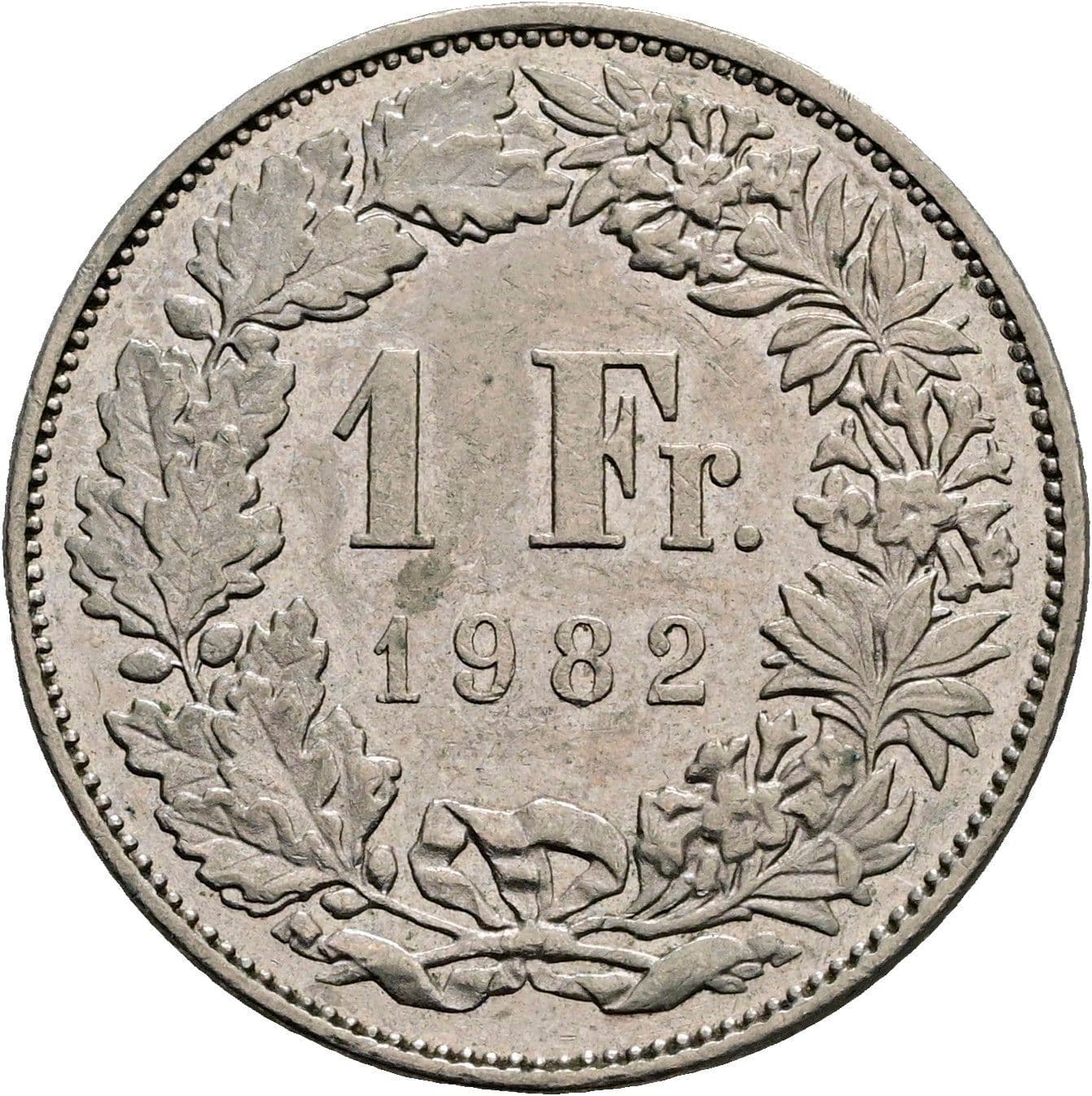 1 Franken 1982 – Vorderseite