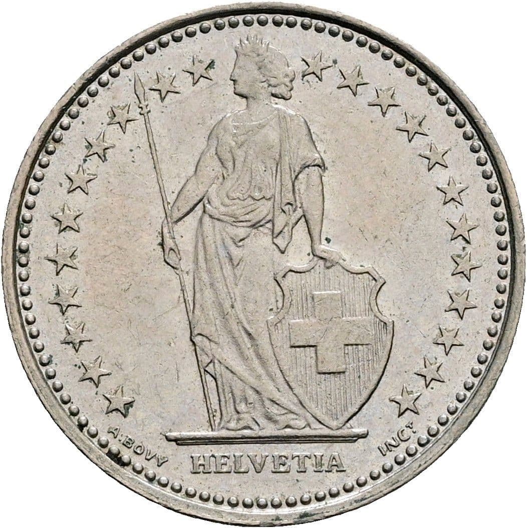 1/2 Franken 1983 – Rückseite