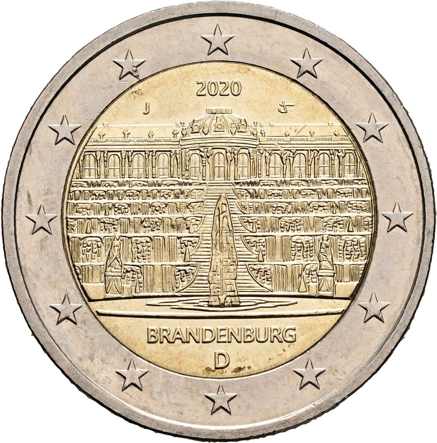 2 Euro 2020 J – Rückseite
