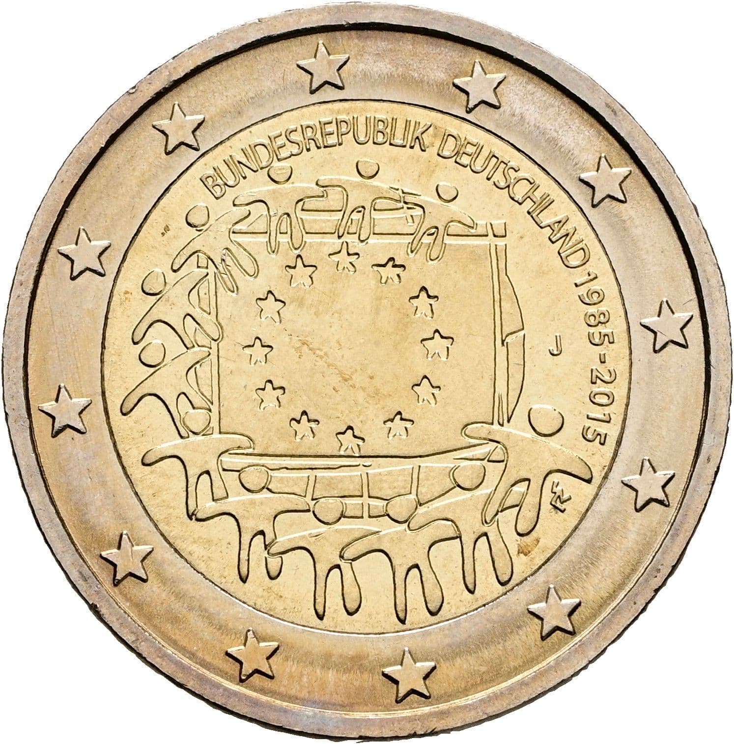 2 Euro 2015 J – Rückseite