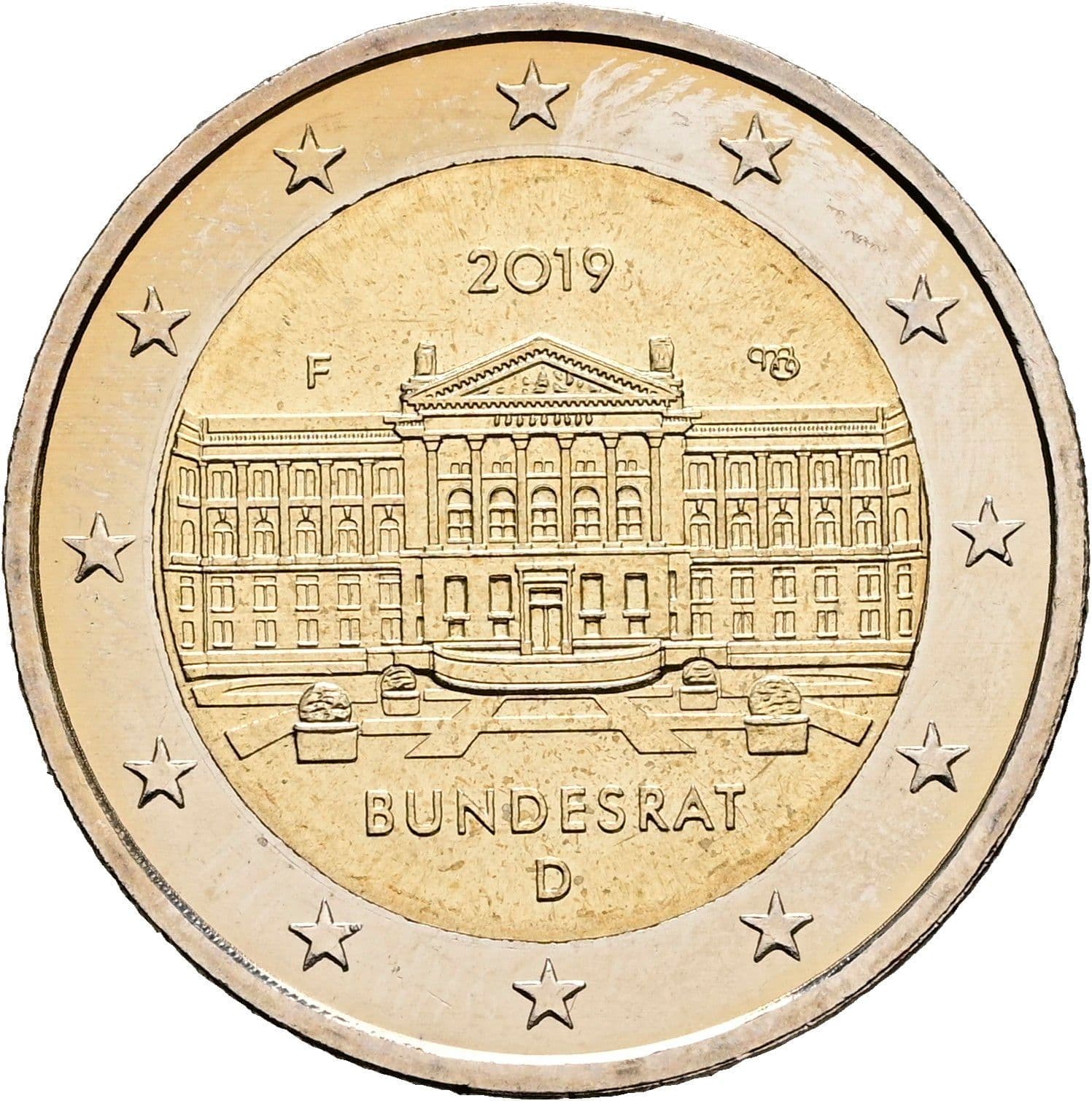 2 Euro 2019 F – Rückseite