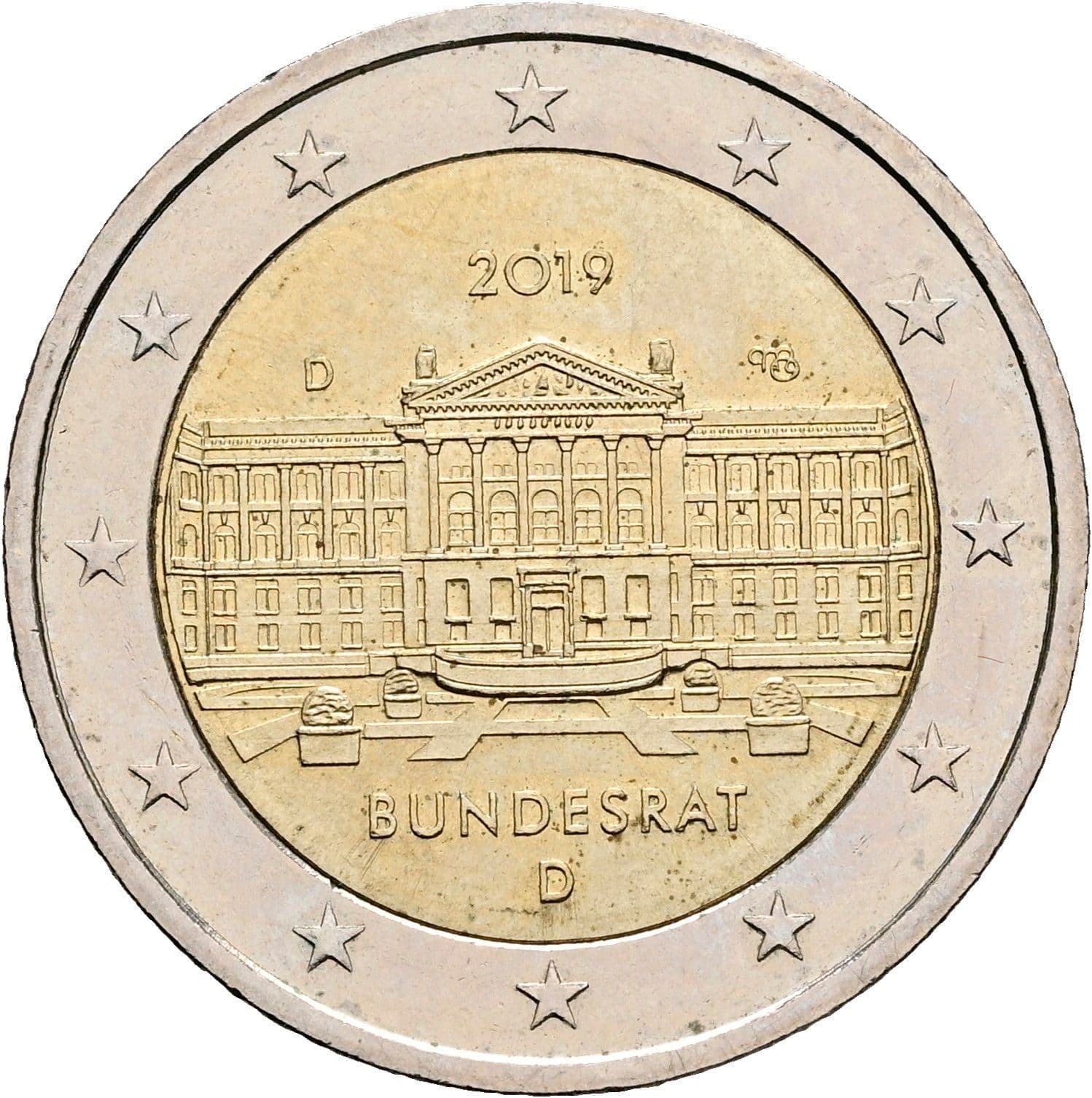 2 Euro 2019 D – Rückseite