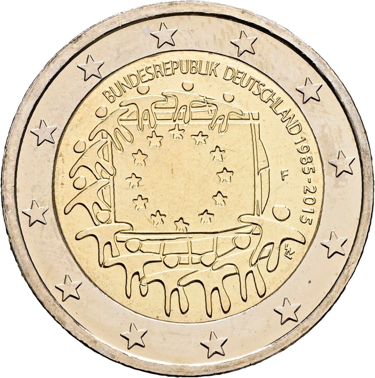 2 Euro 2015 F – Rückseite