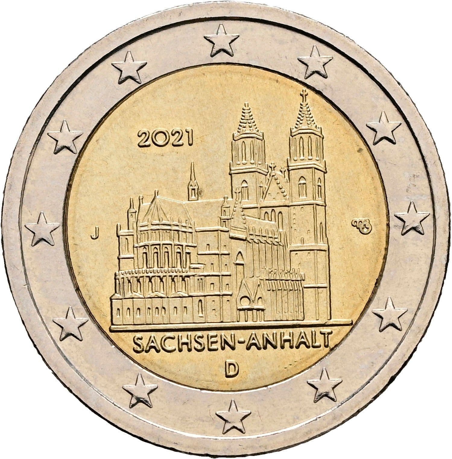 2 Euro 2021 J – Rückseite