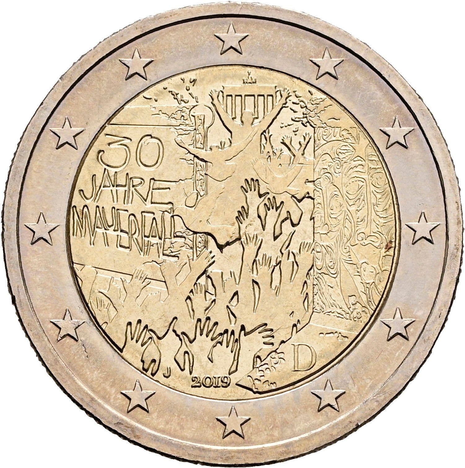2 Euro 2019 J – Rückseite