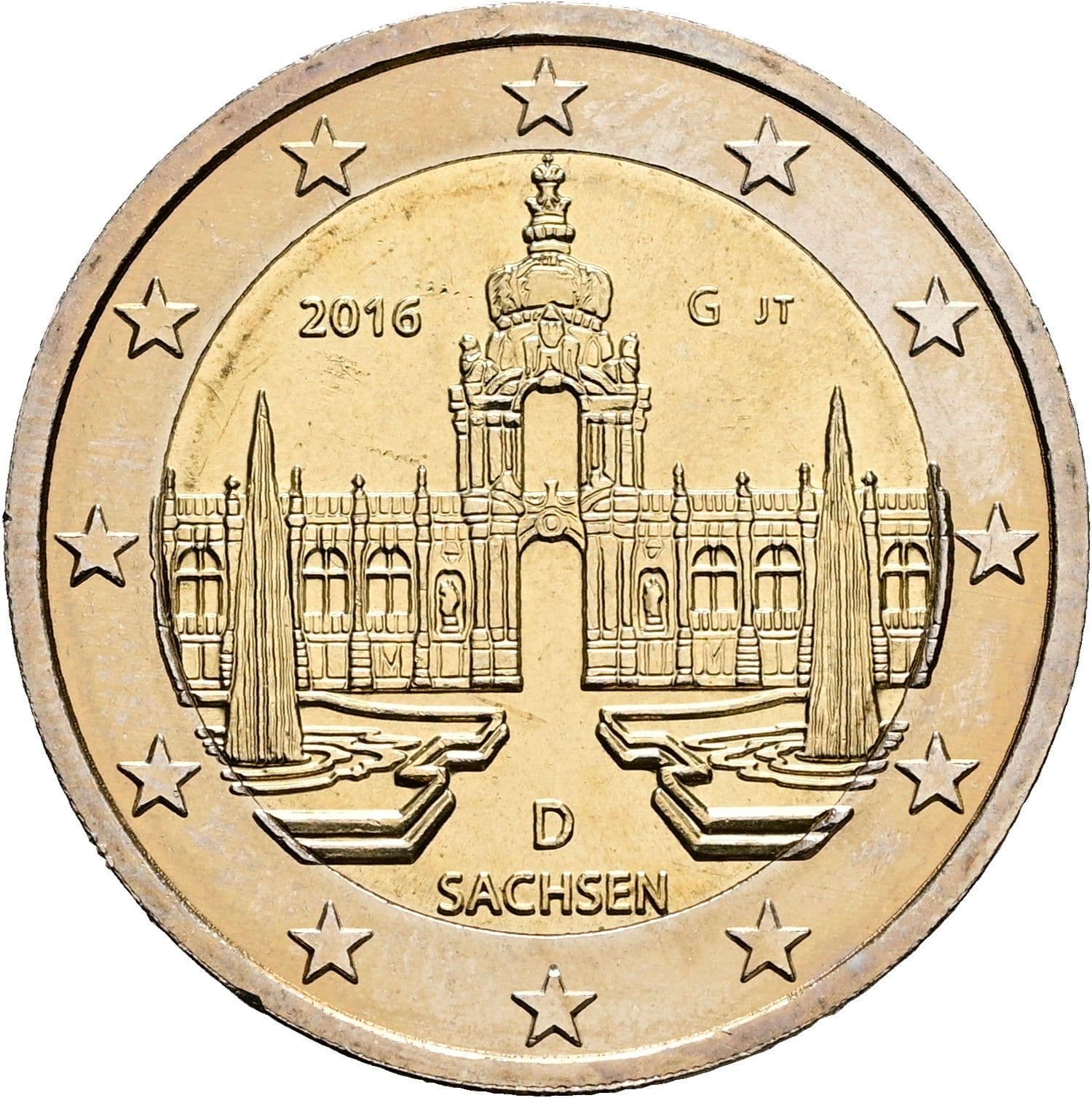 2 Euro 2016 G – Rückseite