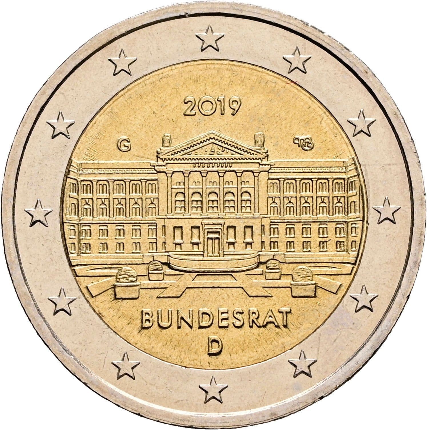 2 Euro 2019 G – Rückseite