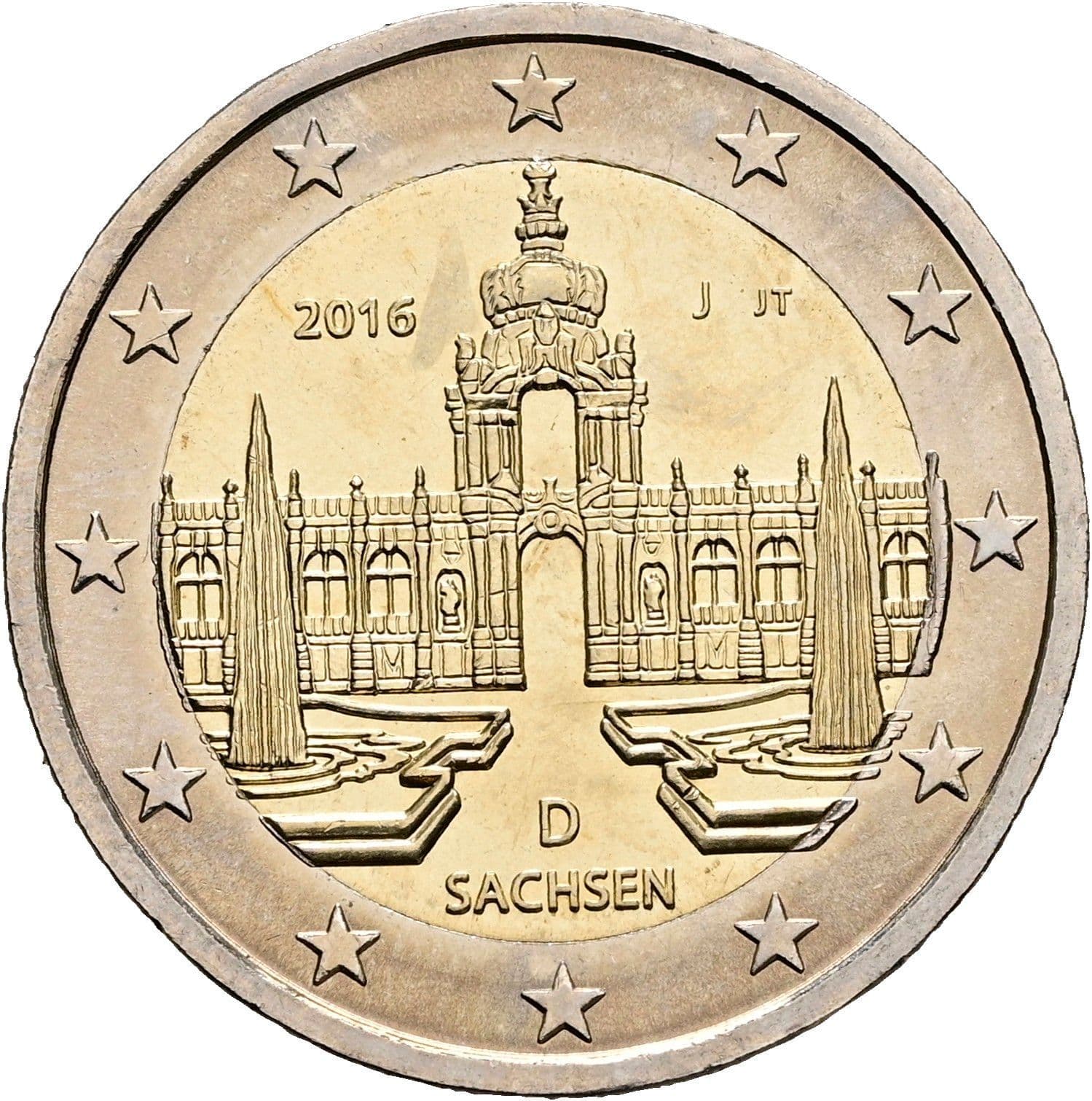 2 Euro 2016 J – Rückseite